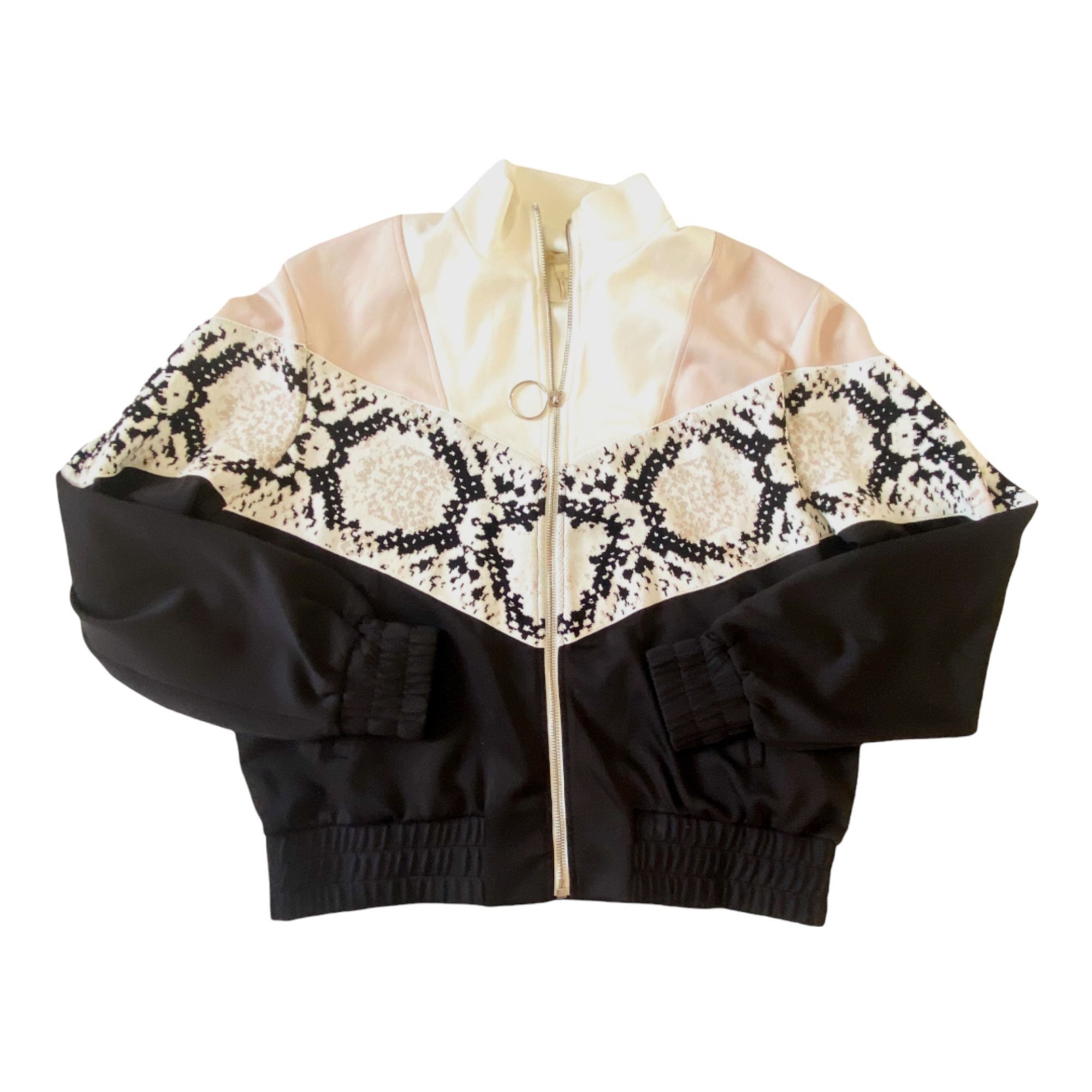 Maje Maje Thelo Color-Blocked Neoprene Zip Track Jacket size 2/M, Size M / US 6-8 / IT 42-44 - 3 Thumbnail