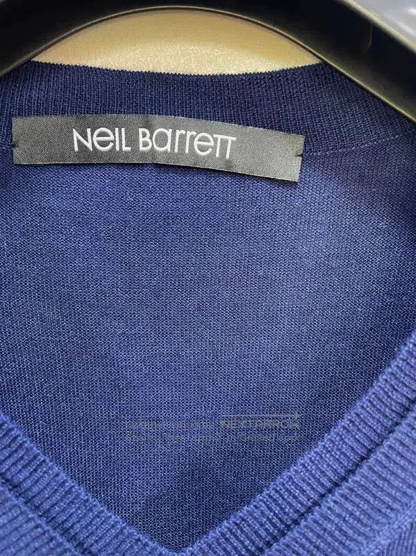 Neil Barrett Neil Barrett Deep Blue Wool Sweater for Men . Size US S / EU 44-46 / 1 - 4 Thumbnail