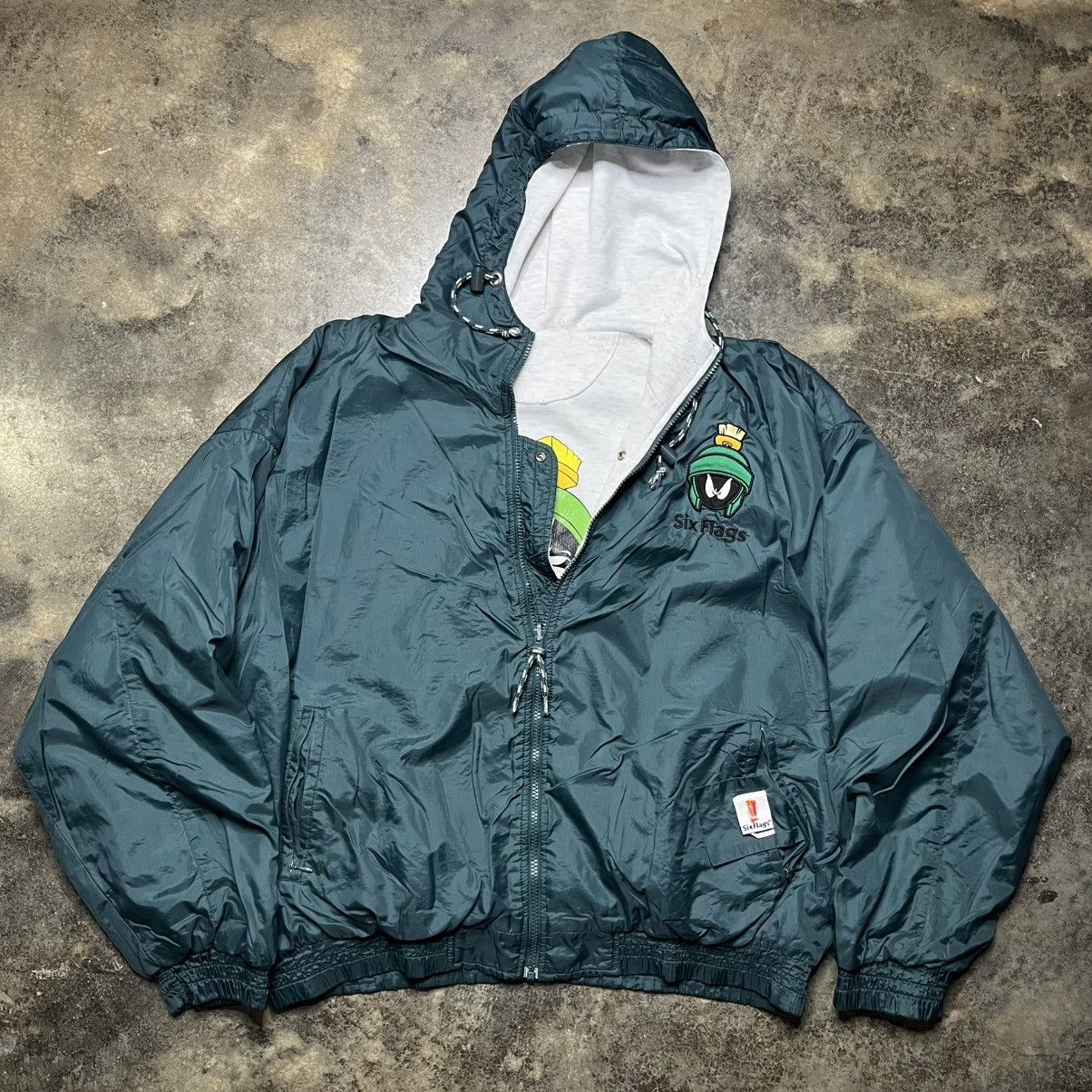 Vintage vintage marvin the martian six flags zip up jacket Size US XL / EU 56 / 4 - 3 Thumbnail