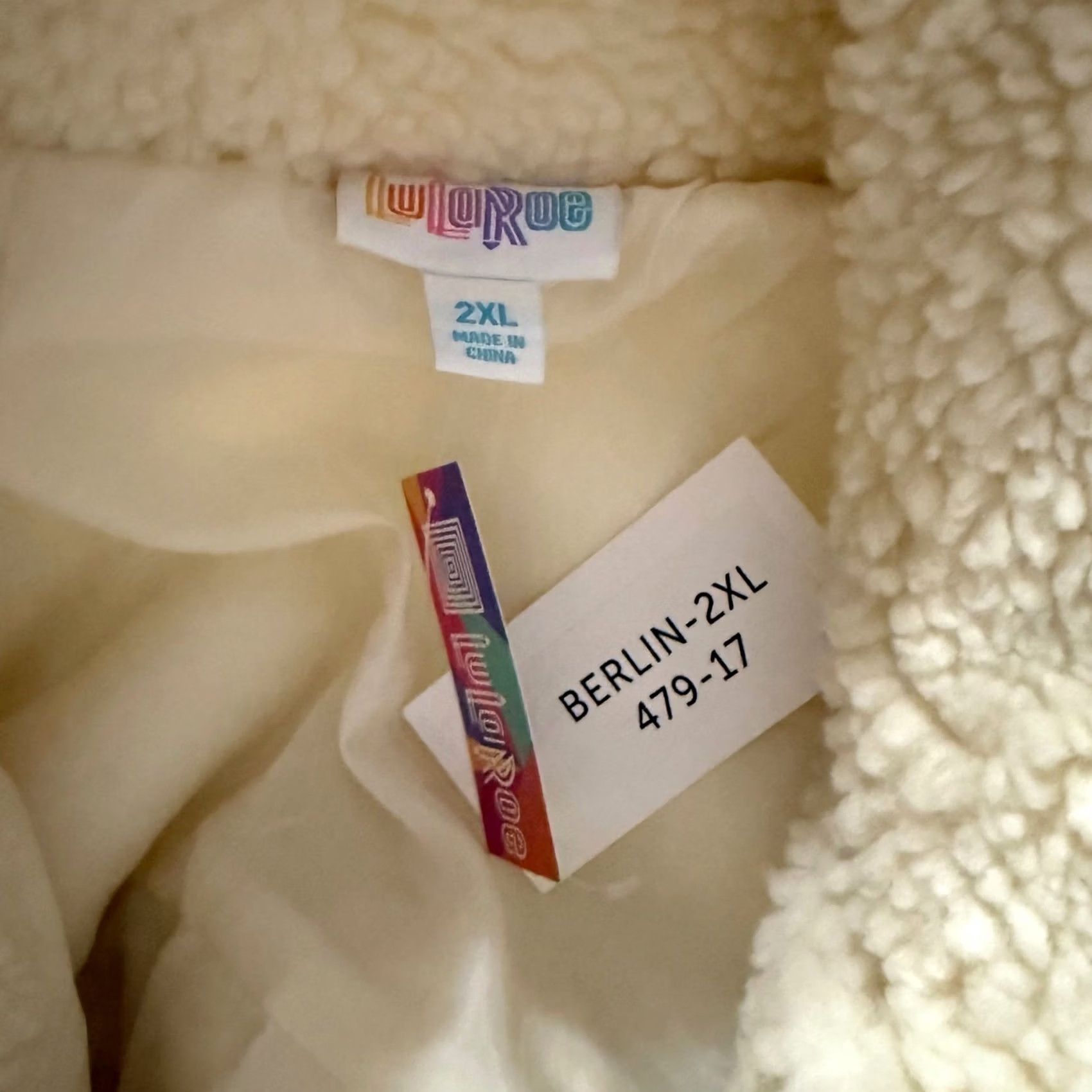 Vintage Womens 2XL Sherpa Fleece Teddy Jacket Shacket Cropped Coat Outdoor Cabincore NWT Size XXL / US 16-18 / IT 52-54 - 7 Thumbnail