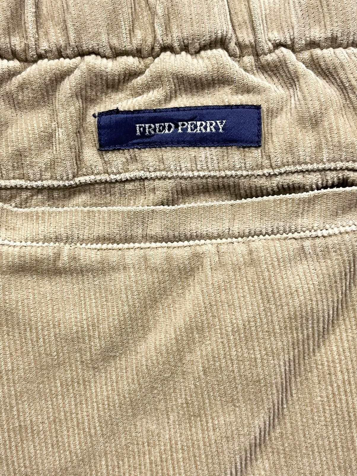 Fred Perry 🔥Vintage FRED PERRY Corduroy Elastic Waist Easy Fit Pants Size US 30 / EU 46 - 7 Thumbnail