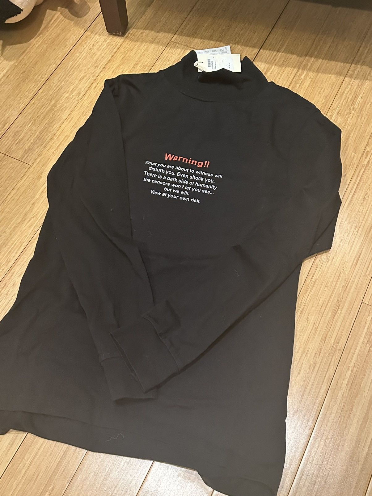 Vetements Warning MockNeck Longsleeve