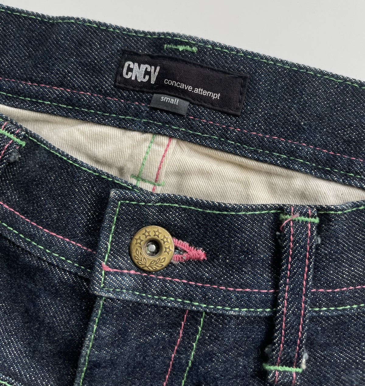 Japanese Brand Concave Attempt Double Waist Flare Denim Size US 31 - 9 Thumbnail