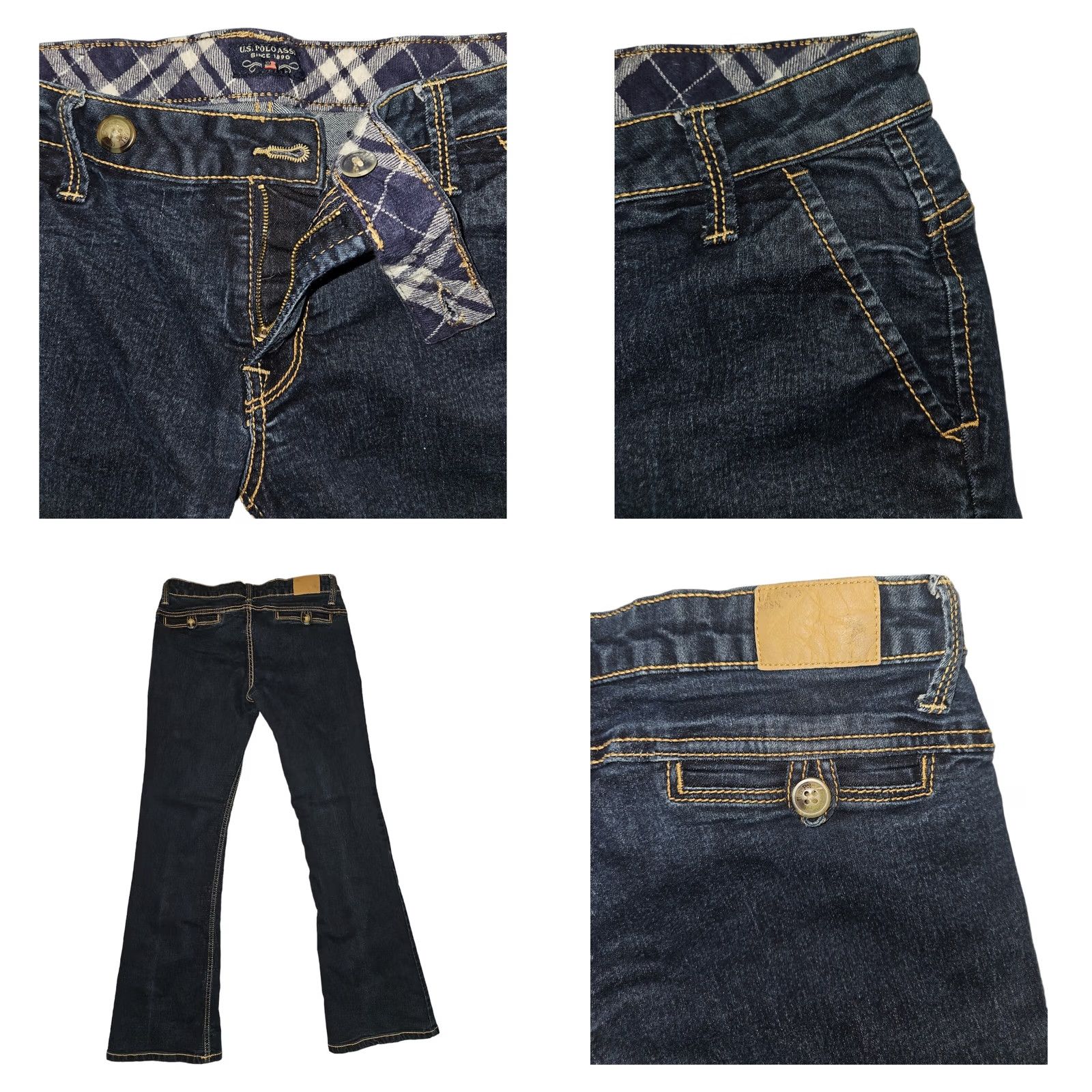 Vintage U.S. Polo Assn. Jeans Boot Cut Jeans 7/8 Juniors Blue Denim Stretch Casual Preppy Womens Size 28" / US 6 / IT 42 - 8 Thumbnail