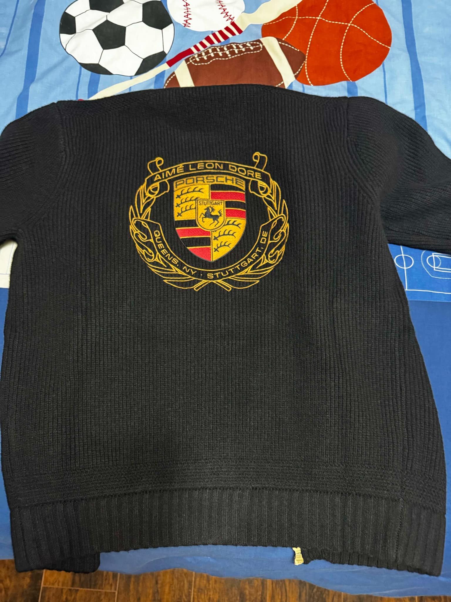 Aime Leon Dore × Porsche Design ALD/Porsche 993 Turbo Wreath Full-Zip Sweater Size US M / EU 48-50 / 2 - 2 Thumbnail