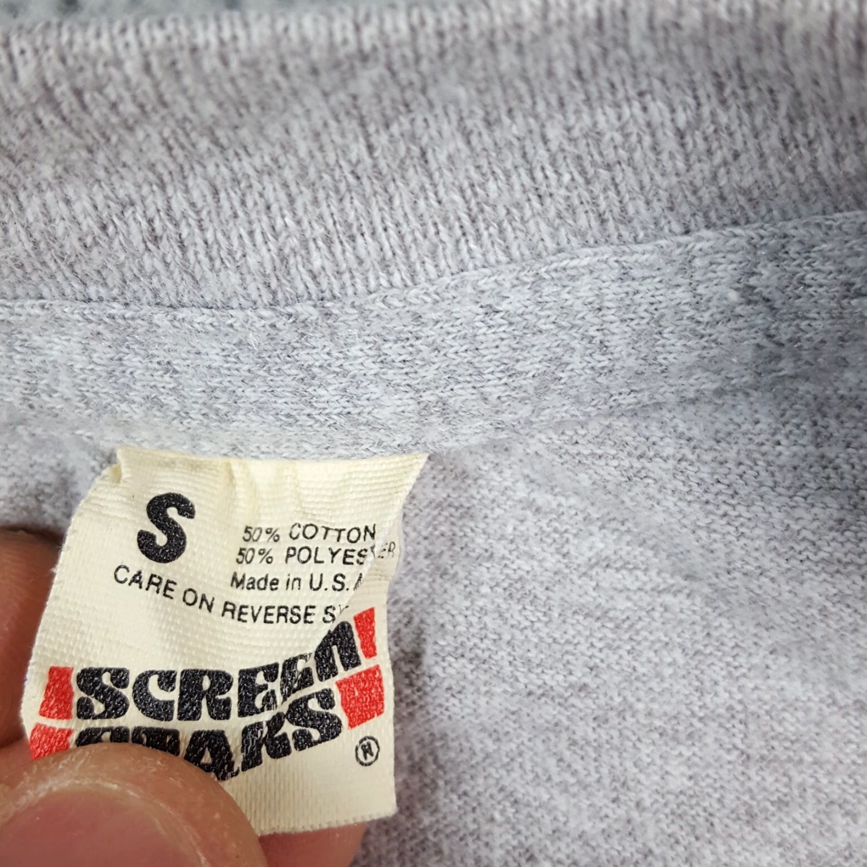 Vintage VINTAGE 80s Screen Stars Cherokee NC Outdoor Nature T-Shirt XS Gray USA Made Retro Mens Size US XS / EU 42 / 0 - 7 Thumbnail