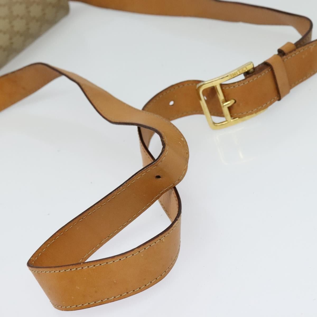 Celine CELINE Macadam Canvas Horse Carriage Shoulder Bag Beige Gold Size ONE SIZE - 7 Thumbnail