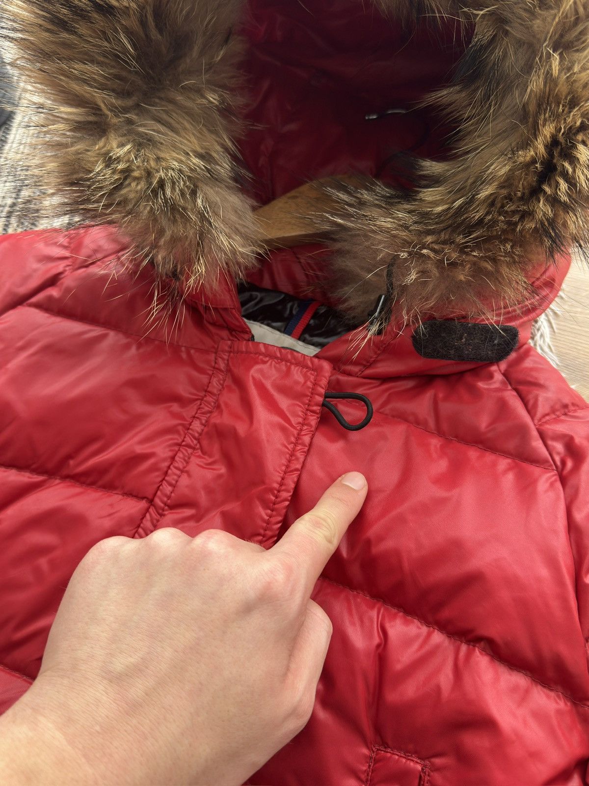 Moncler Moncler Alpin Fur down jacket red woman size 1 Size S / US 4 / IT 40 - 6 Thumbnail