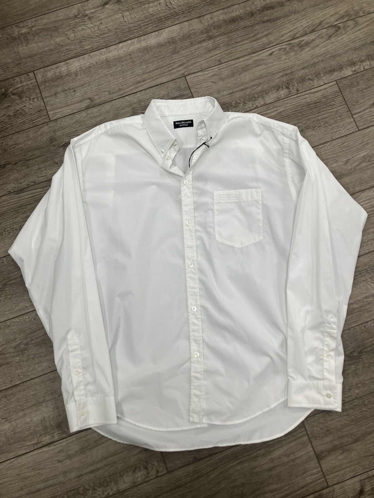 38-Balenciaga Wardrobe Oversized White Button Up