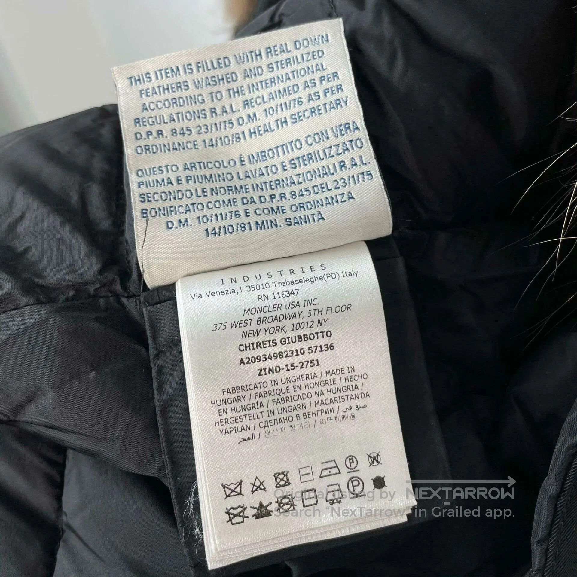 Moncler Moncler Black Fox Fur Collar Down Jacket. Size S / US 4 / IT 40 - 4 Thumbnail