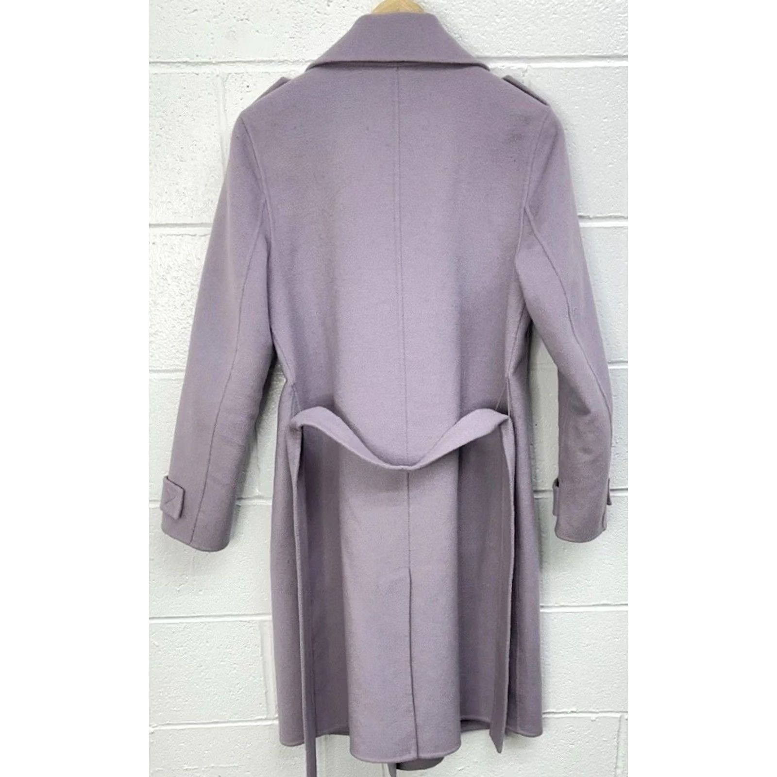 Badgley Mischka Badgley Mischka Coat Purple Wool Blend Long Belted Women’s M Size M / US 6-8 / IT 42-44 - 4 Thumbnail