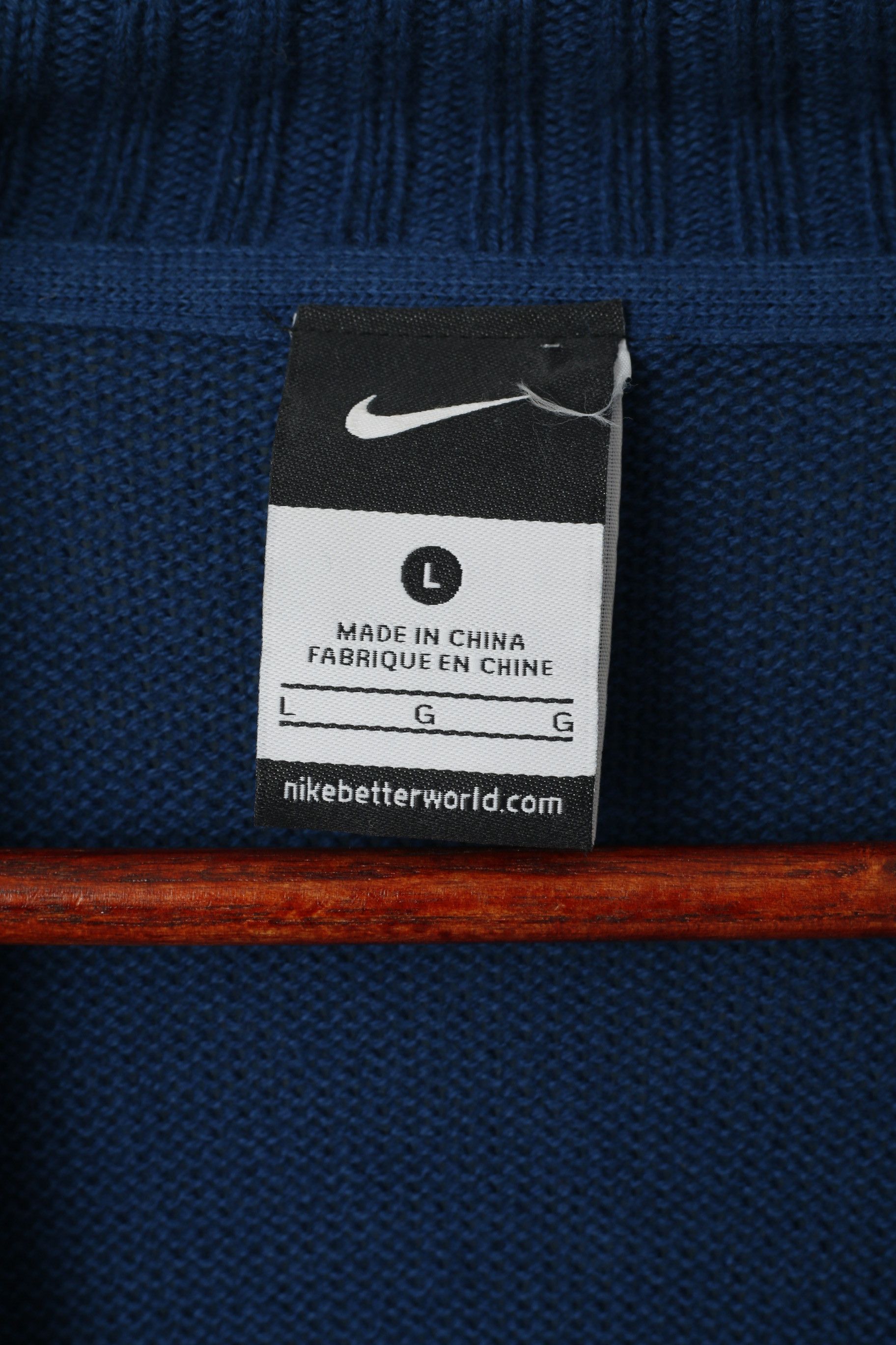 Nike Nike Men L Sweater Navy Long Stretch 8039 Size US L / EU 52-54 / 3 - 4 Thumbnail