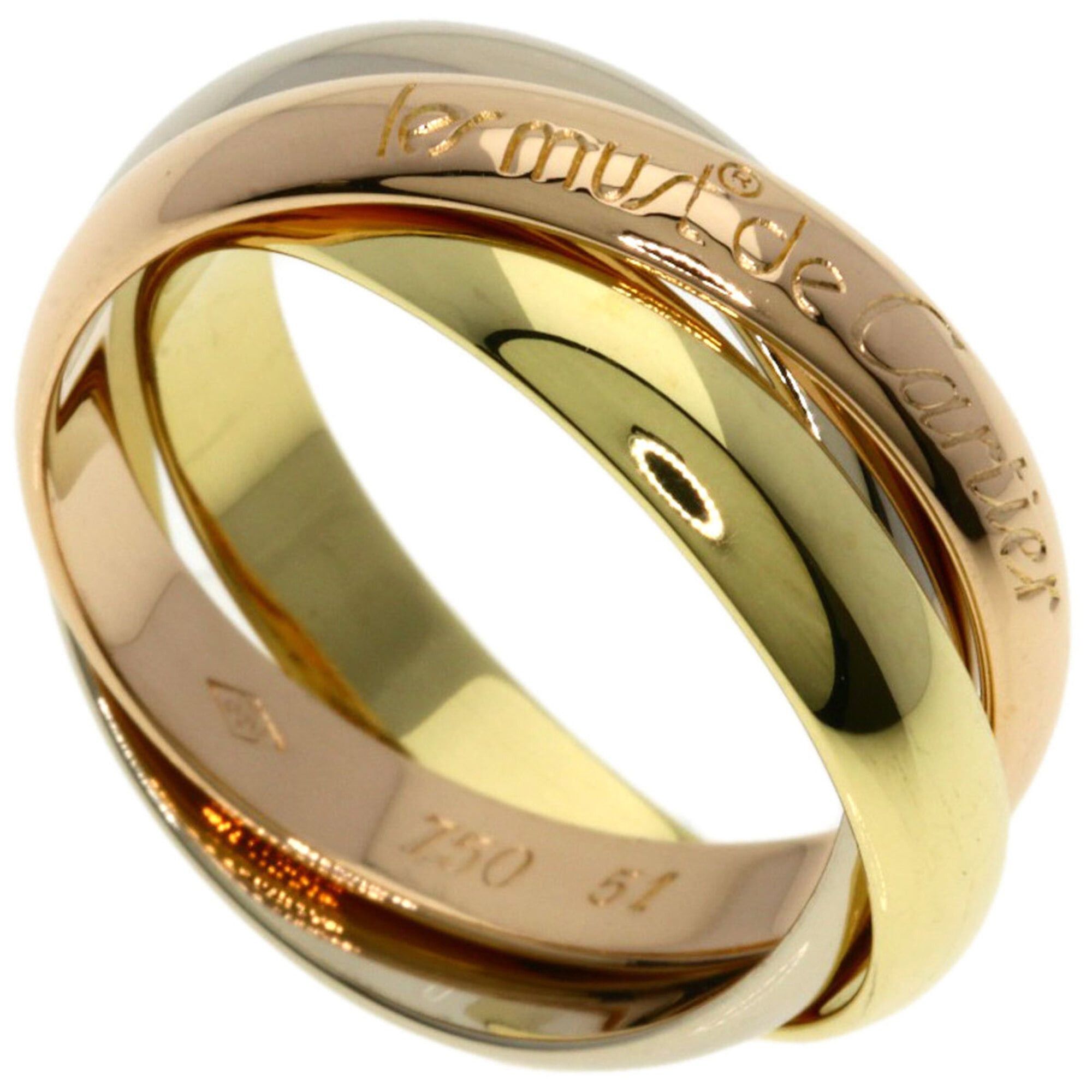 Cartier Cartier Trinity #51 Ring - 18K Yellow Gold/18K White Pink Gold Women's CARTIER Size ONE SIZE - 1 Thumbnail
