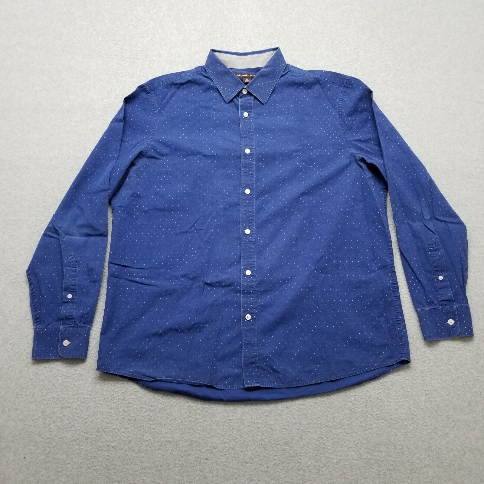 Michael Kors Michael Kors Shirt Mens XL Polka Dot Button Up Long Sleeve Size US XL / EU 56 / 4 - 1 Thumbnail