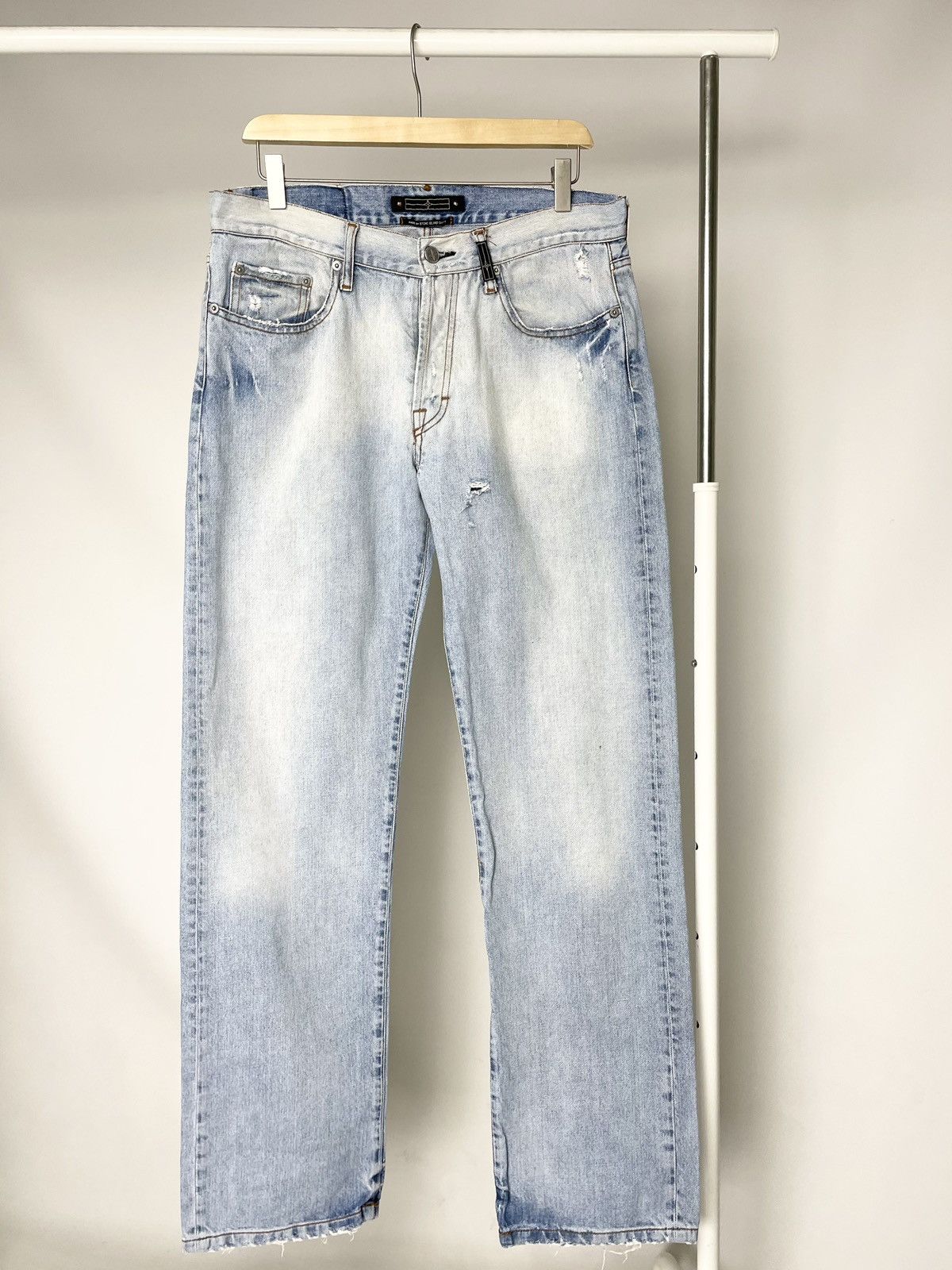 Stone Island Stone Island Denim Vintage Distressed Faded Blue Jeans Pants Size US 34 / EU 50 - 3 Thumbnail