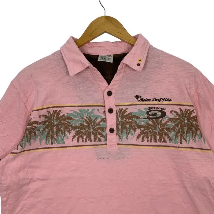 Vintage Vintage PIKO SURF HAWAII Longboard Wear Polo Tee Shirt Size 3XL / US 20-22 - 3 Thumbnail