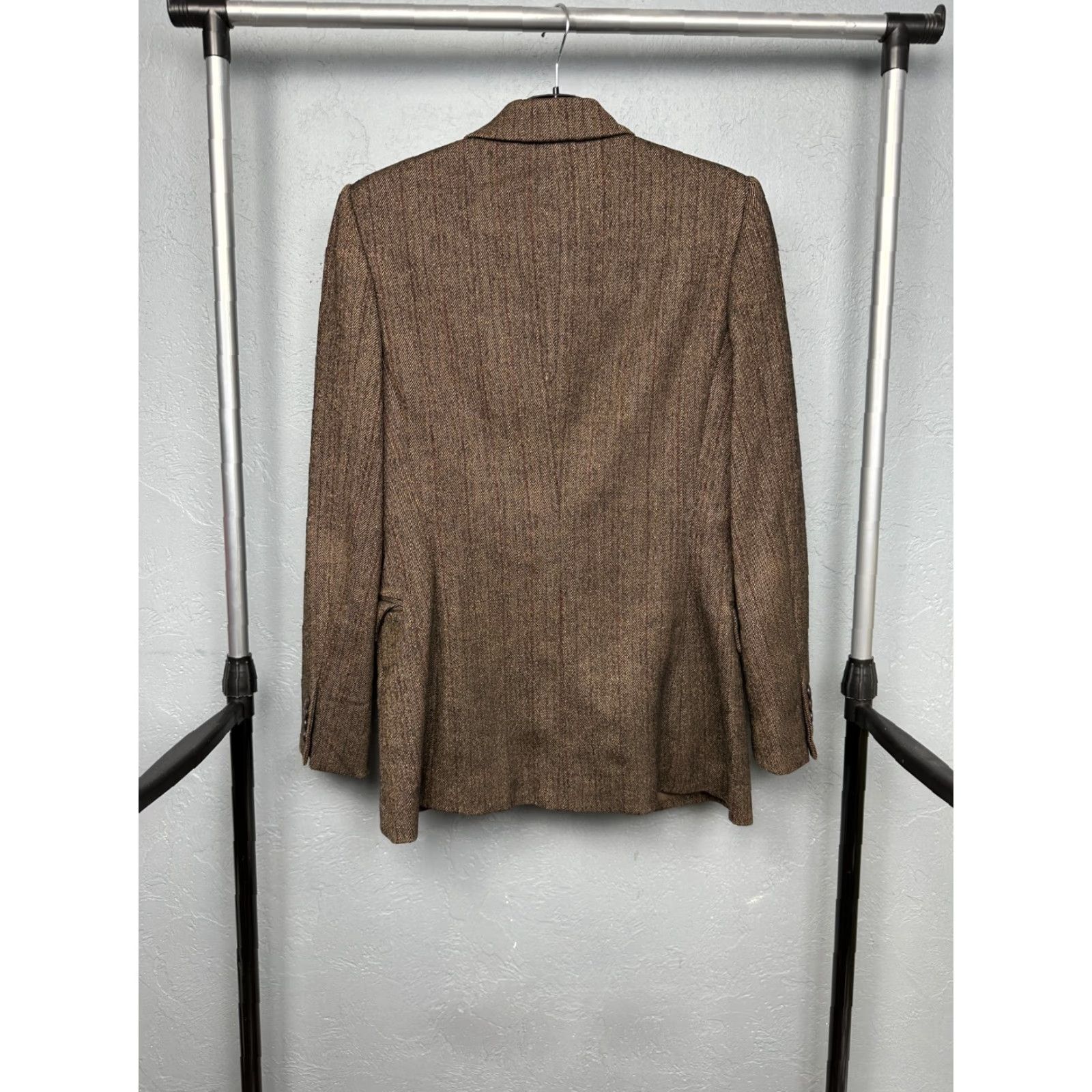 Polo Ralph Lauren VINTAGE Polo Ralph Lauren Womens Blazer Jacket Wool Size USA 4 (S) Brown - Blazer Womens Size S Wool Vintage Polo Ralph Lauren Size S / US 4 / IT 40 - 5 Thumbnail