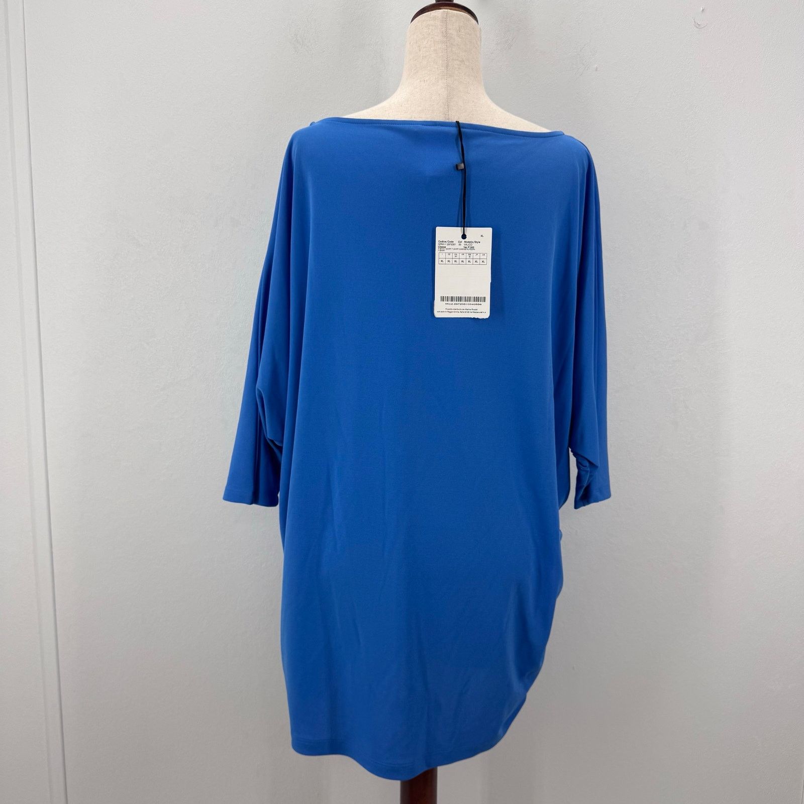 Marina Rinaldi Marina Rinaldi Dolman Batwing Sleeve Blouse Blue Plus 20-22 Size 3XL / US 20-22 - 3 Thumbnail