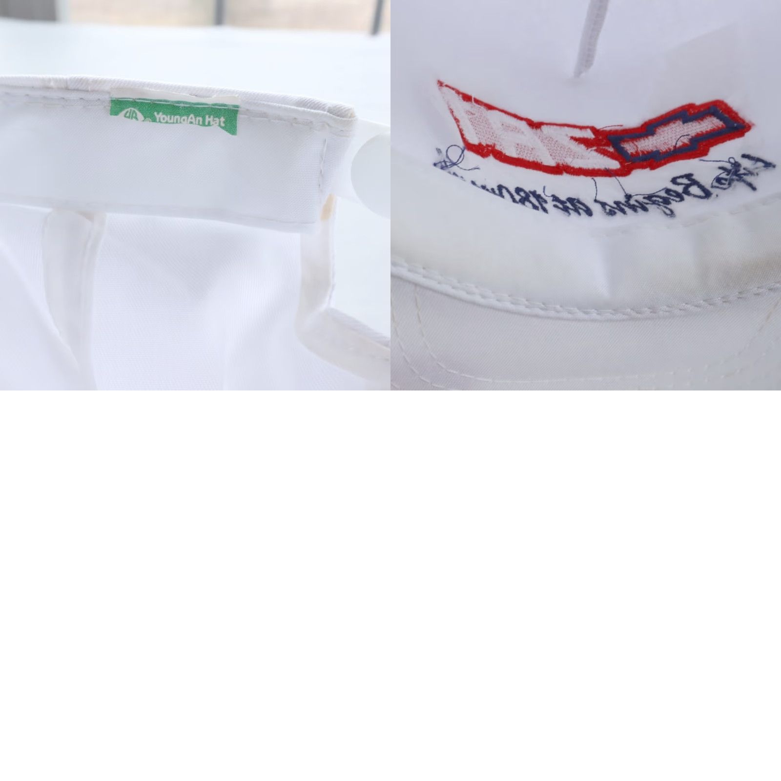 Vintage VTG Youngan Chevrolet Corvette ZR1 White Twill Trucker Snapback Hat OS Men Size ONE SIZE - 8 Thumbnail