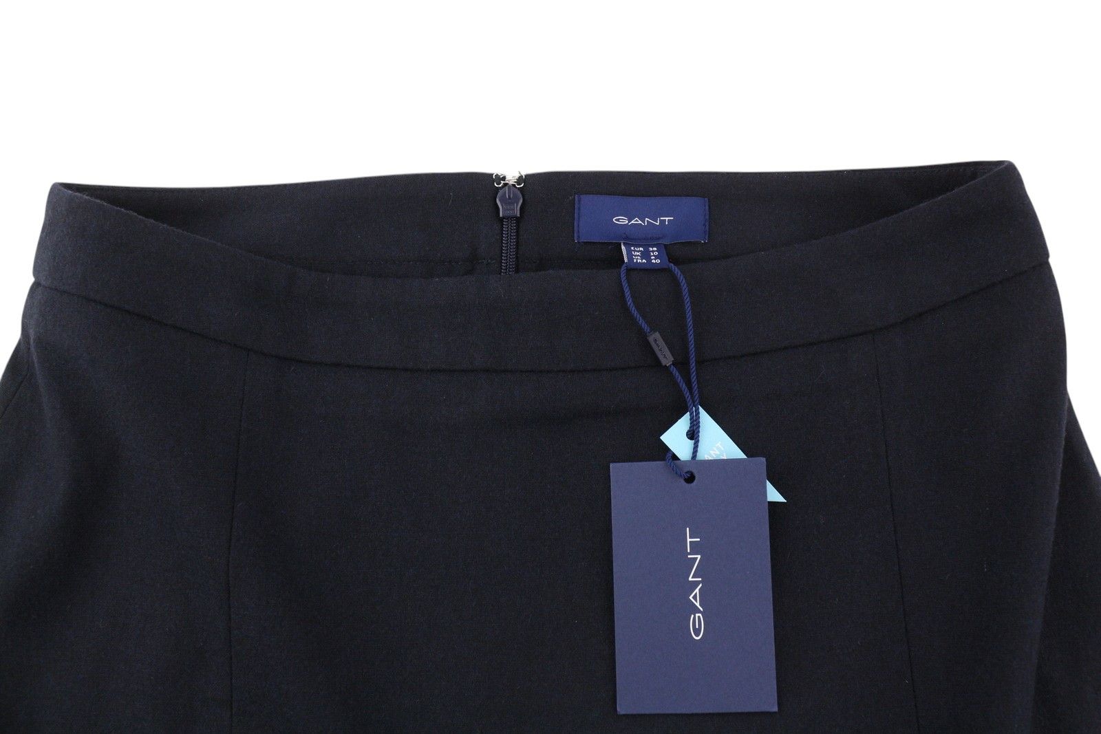 Gant FLANNEL FLARE EU38 Dark Blue Wool Blend Skirt 85357 Size 28" / US 6 / IT 42 - 4 Thumbnail