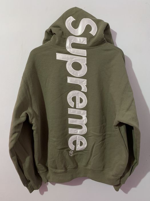 Supreme Satin Applique Hooded olive-