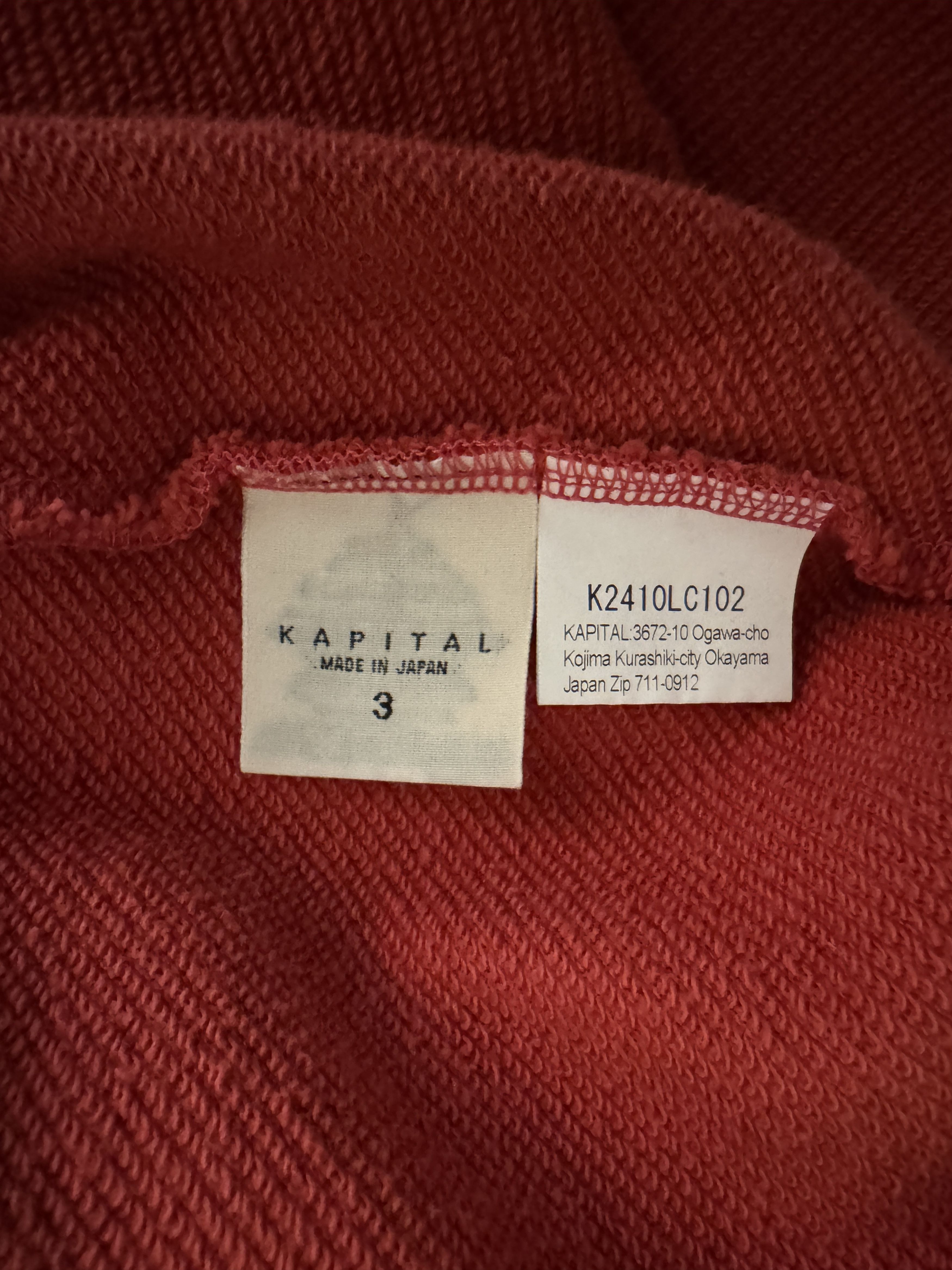 Kapital KAPITAL SPEAKEASY RAGLAN HOODIE RED SIZE 3 | Grailed