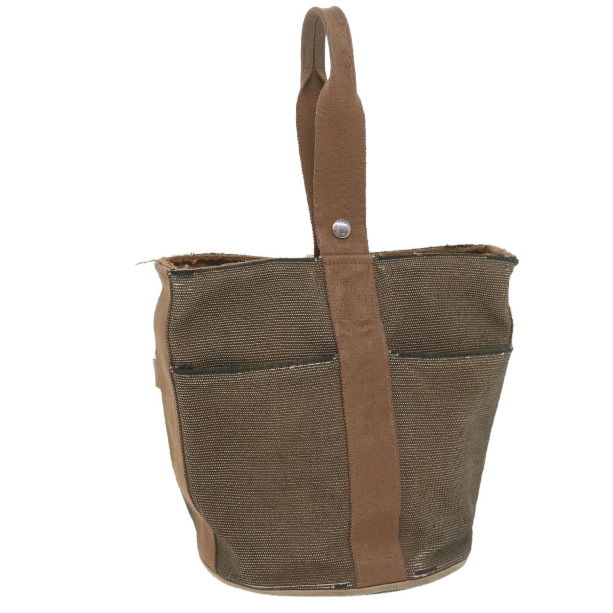 image of Hermes Sakso Hand Bag Canvas Brown Auth Bs10553, Women's