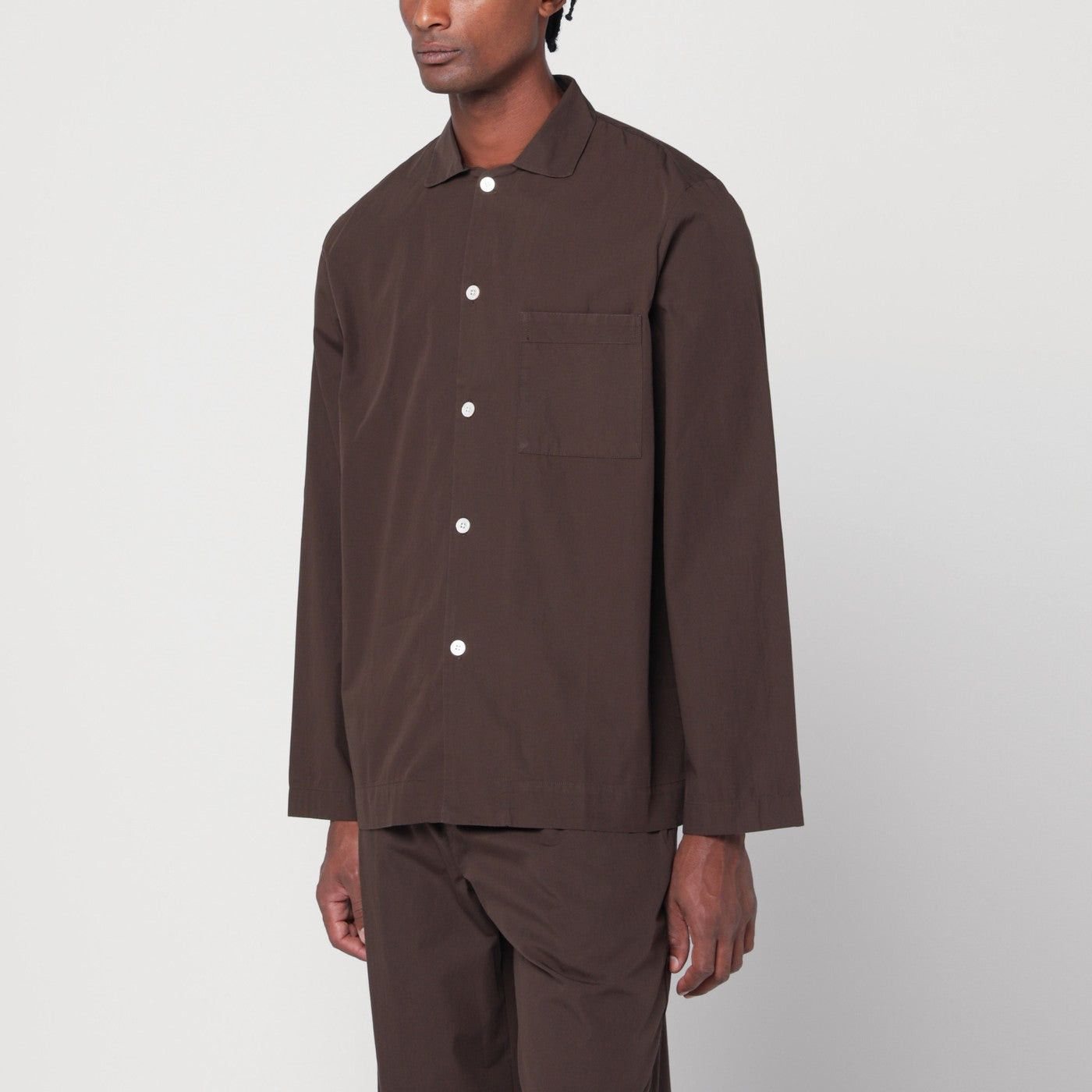 Tekla Tekla Brown Pyjama Shirt Size US S / EU 44-46 / 1 - 1 Thumbnail