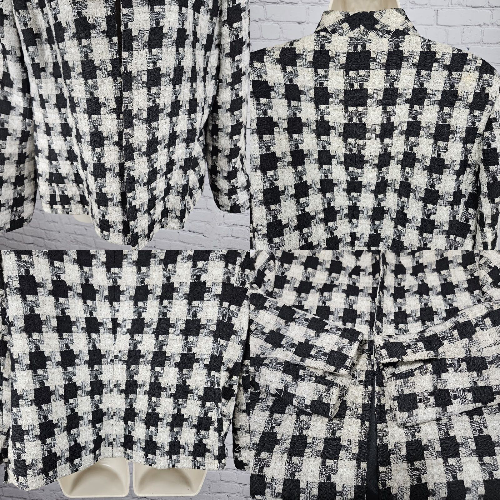 Austin Reed Vintage Austin Reed Black Ivory Linen Blend Check Jacket 14 User: Vintage Austin Reed Black Ivory Linen Blend Check Jacket 14 Size XL / US 12-14 / IT 48-50 - 9 Thumbnail