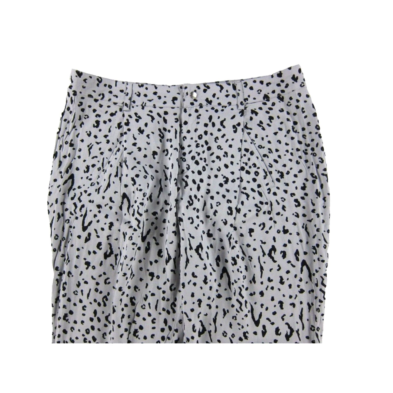 Michael Stars Michael Stars Chino Pant Medium Adult Women Rayon Leopard Print Front Pockets Regular Rise 32" Inseam Grey/Gray Tailored Tapered Style Size 32" / US 10 / IT 46 - 4 Thumbnail