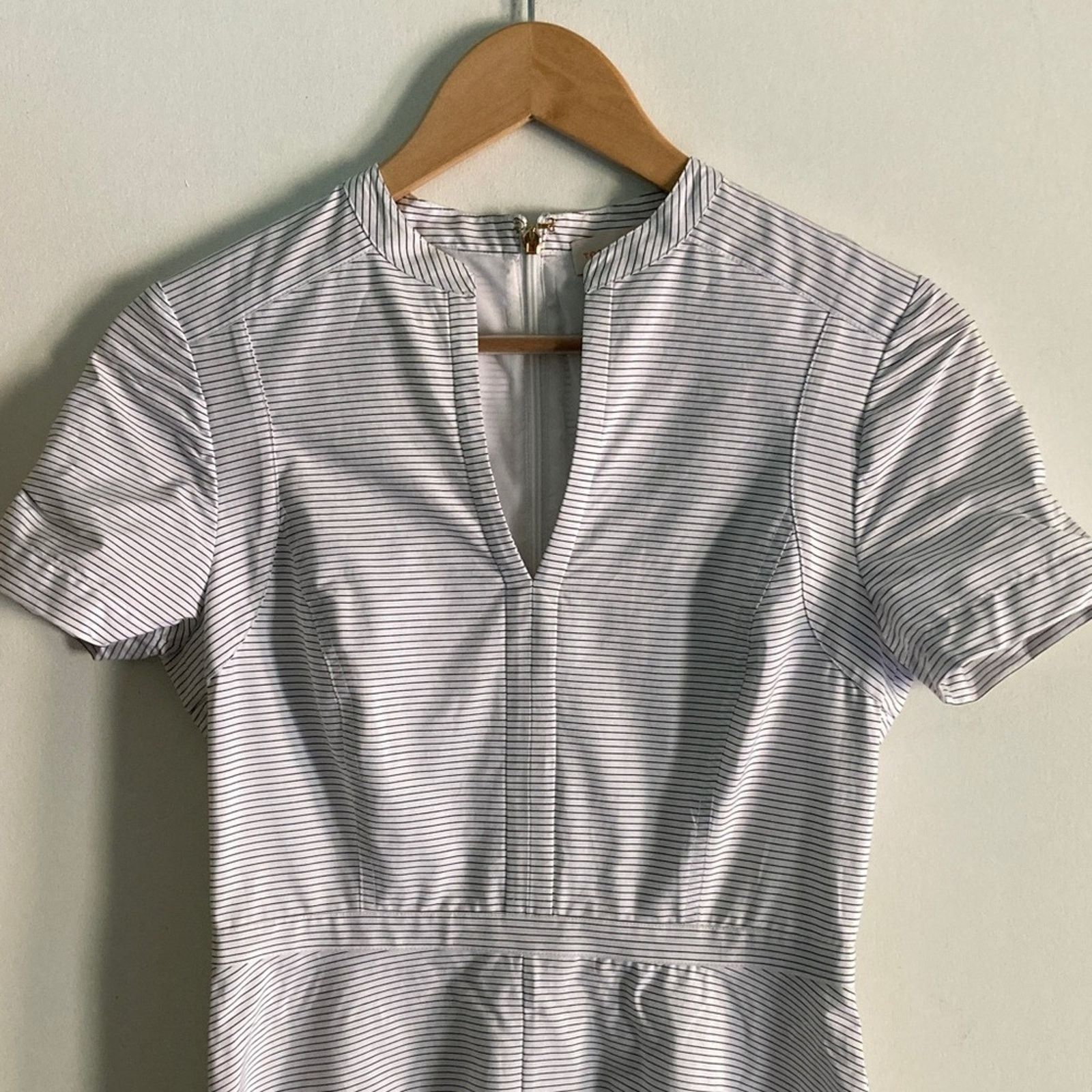 Tory Burch Tory Burch Womens Size 2 Striped White Fit Flare Dress Size XS / US 0-2 / IT 36-38 - 10 Thumbnail