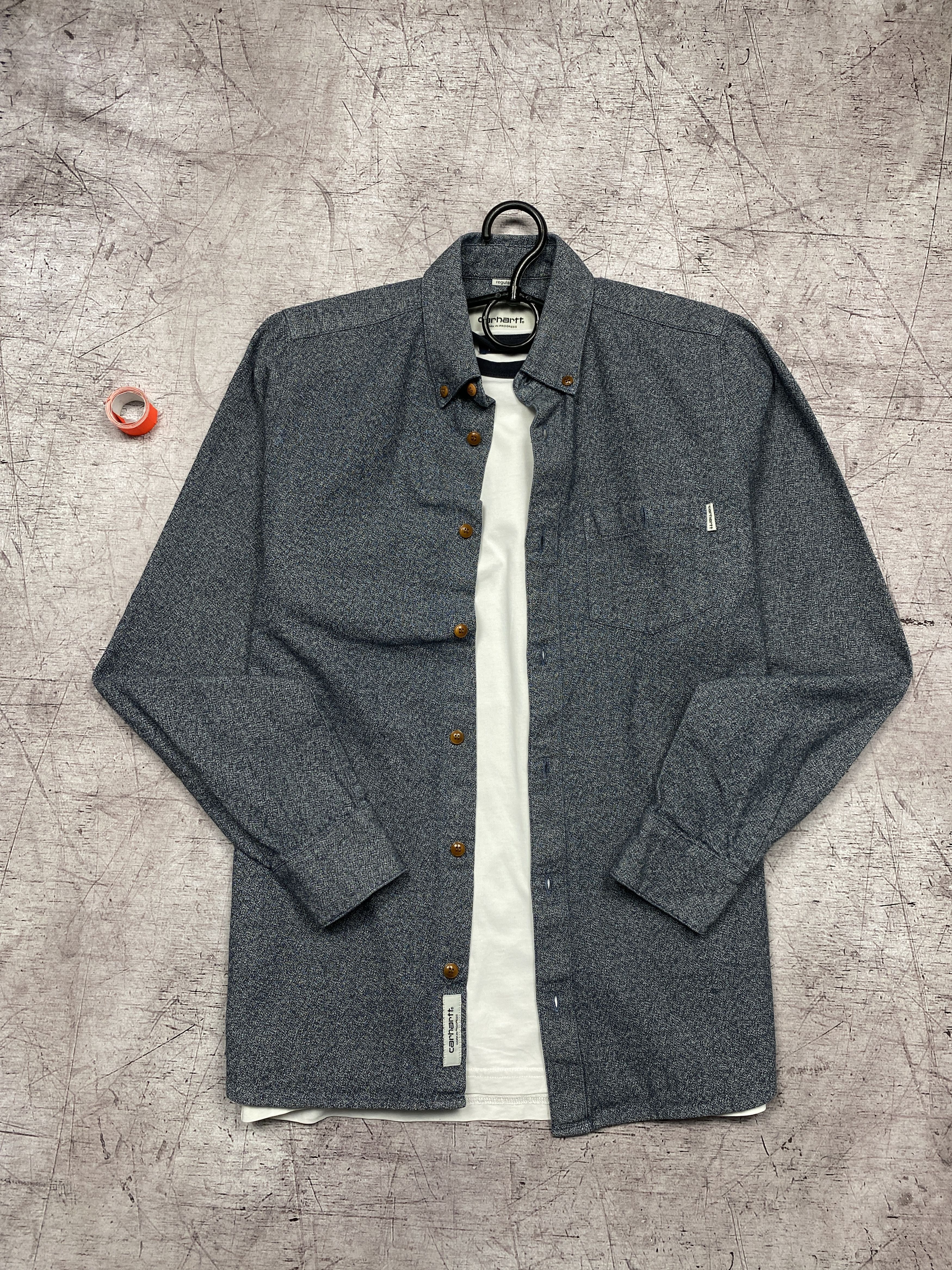 Carhartt × Flannel Carhartt WIP Vintage Mens Flannel Cram Shirt Y2K Size US S / EU 44-46 / 1 - 1 Thumbnail