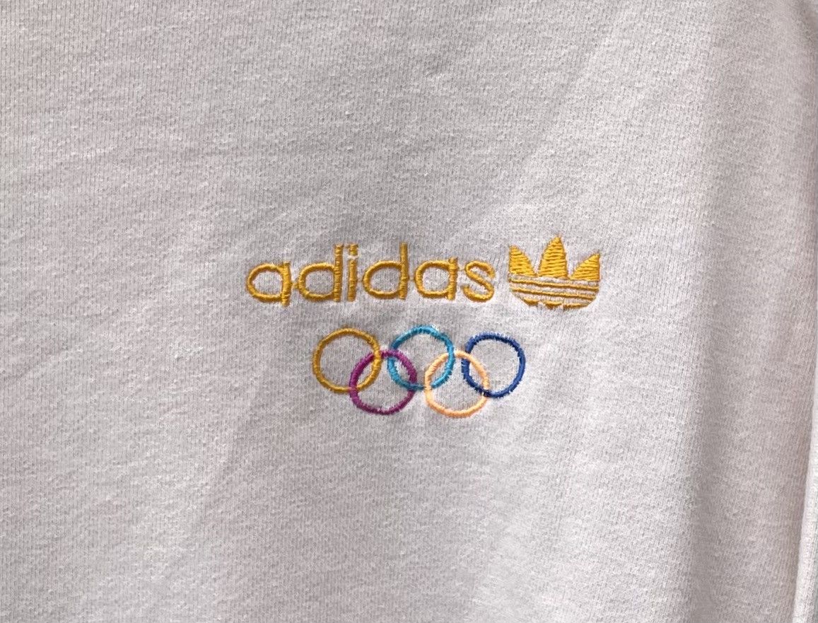 Adidas Vintage 80s Adidas Olympic Games Embroidered Crewneck Size US M / EU 48-50 / 2 - 3 Thumbnail