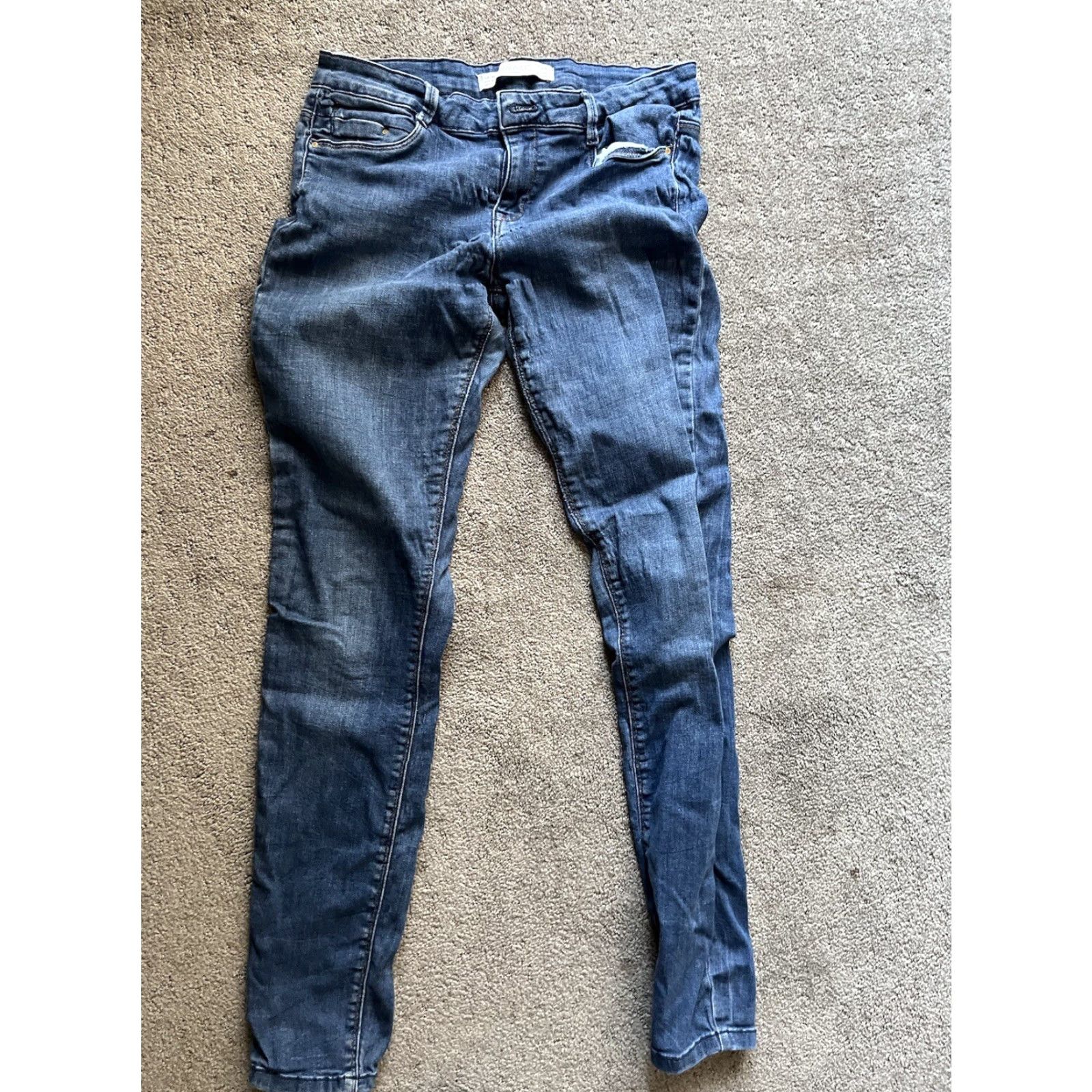 Zara Zara Jeans Women 8 27x28 Blue Skinny Denim Cotton Pockets Zipper Button Regular Womens Size 30" / US 8 / IT 44 - 3 Thumbnail