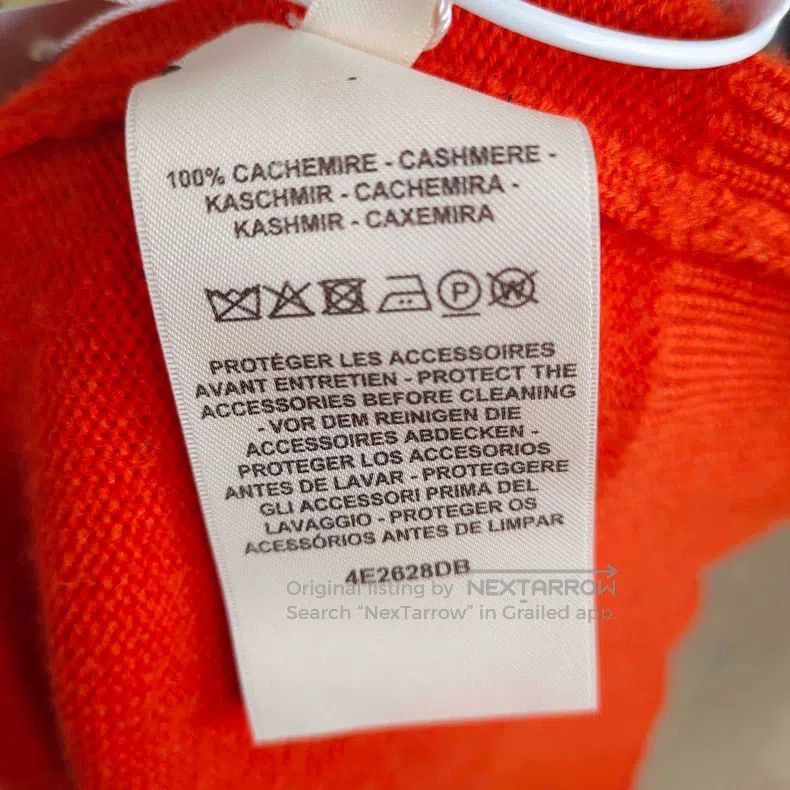 Hermes Hermes Orange Cashmere Knit Loose Sweatshirt Size XS / US 0-2 / IT 36-38 - 4 Thumbnail