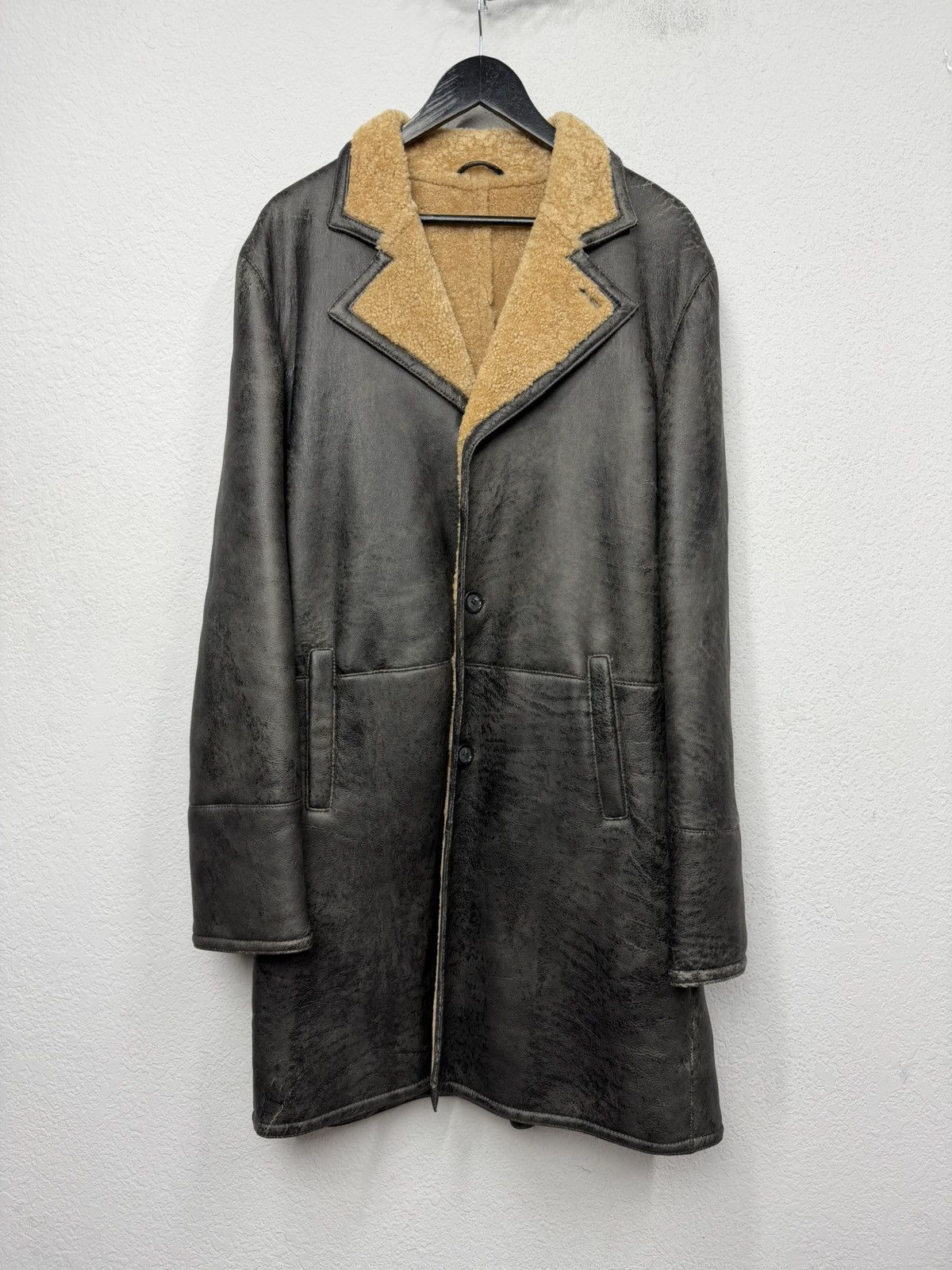Japanese Brand Rick Owens Style Black Leather Trench Coat 90s Italy Style Size US M / EU 48-50 / 2 - 5 Thumbnail