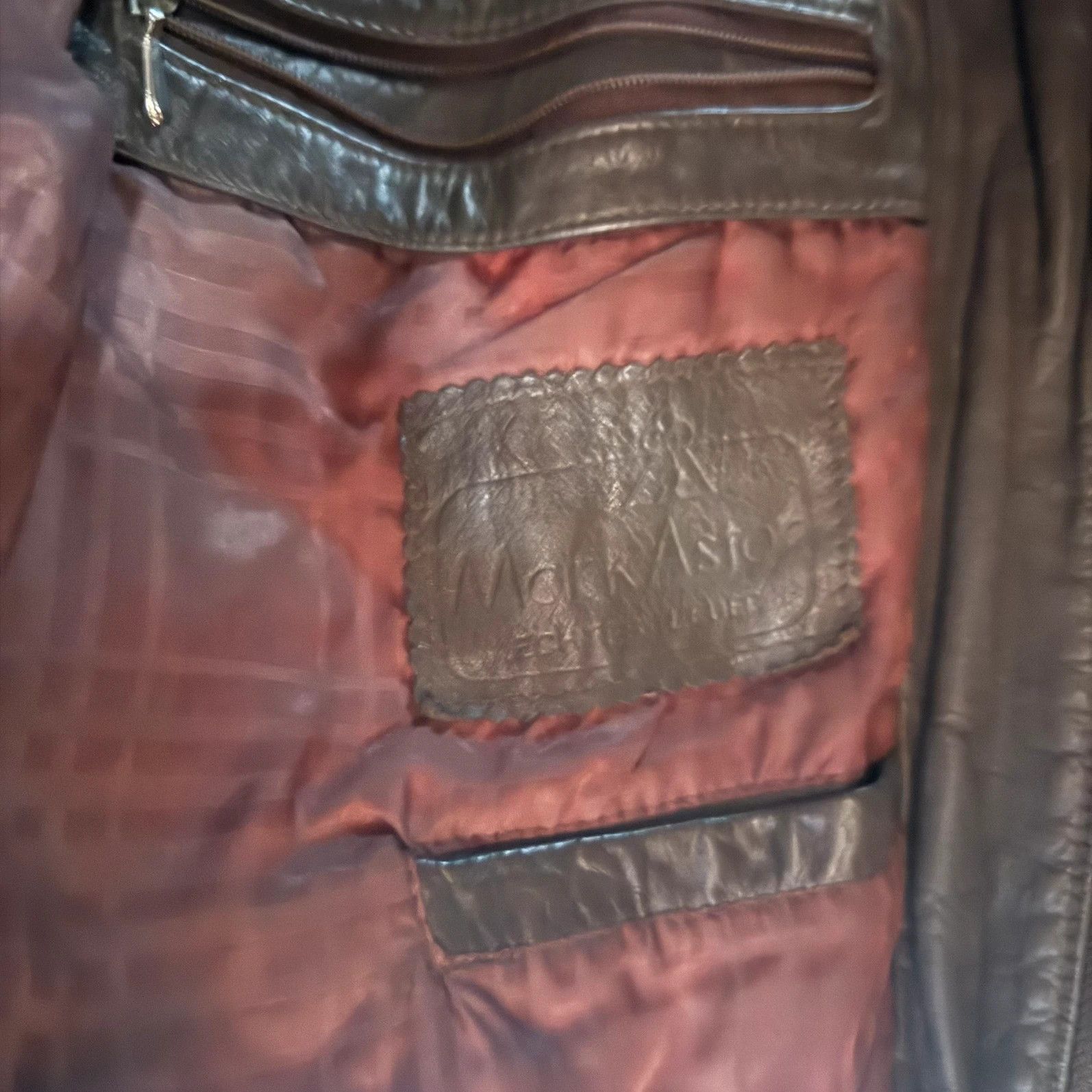 Vintage Vintage 90s Real Leather Boxy Jacket Brown Size US L / EU 52-54 / 3 - 6 Thumbnail