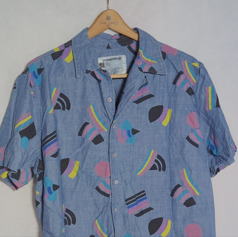 Target Basics Rainbow Patterned Men's Shirt # Takepride Take Pride Sz XL Size US XL / EU 56 / 4 - 6 Thumbnail
