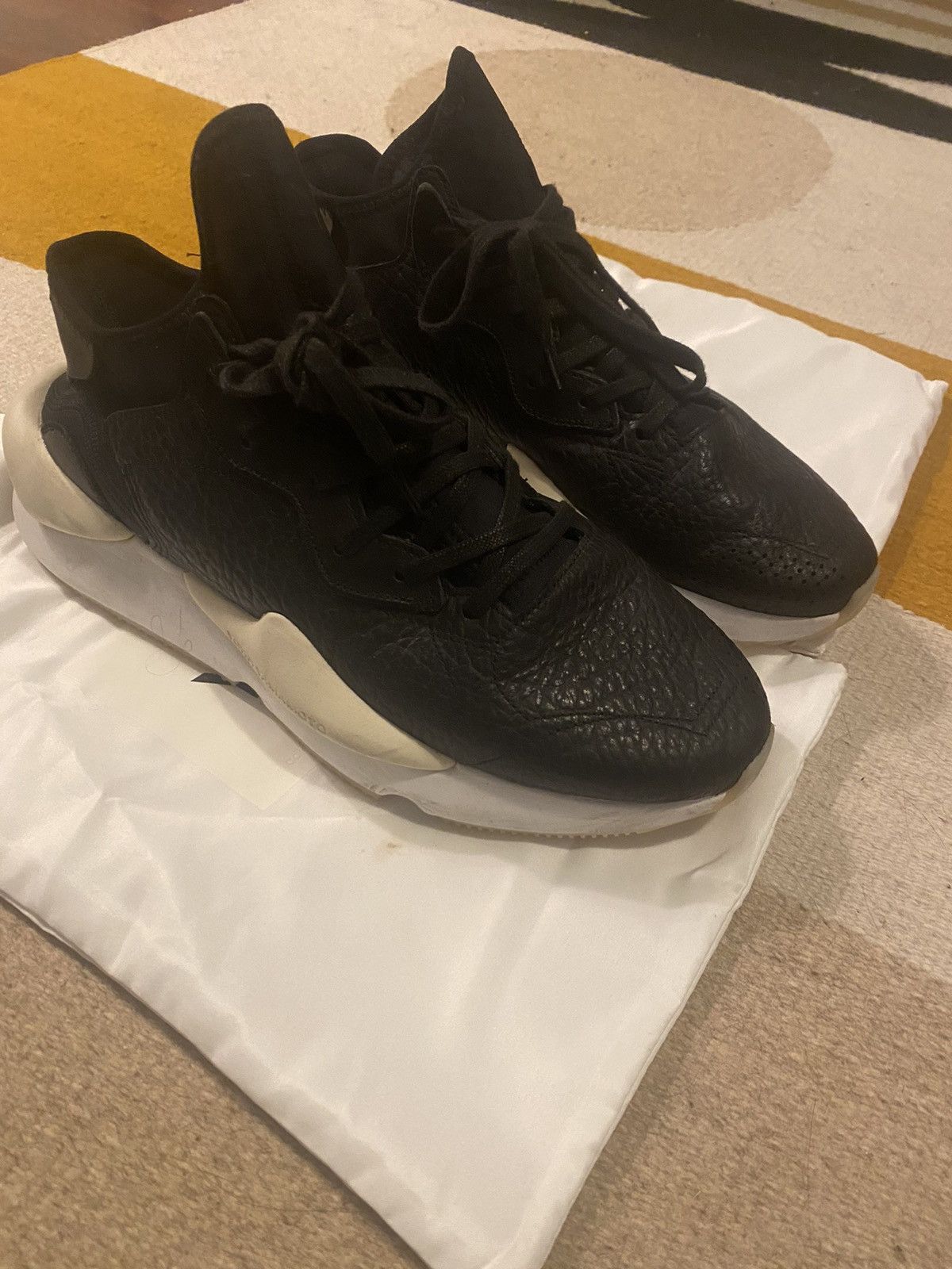 Adidas  Y-3  Yohji Yamamoto Yohji Yamamoto x Adidas Y-3 Kaiwa leather  sneakers | Grailed