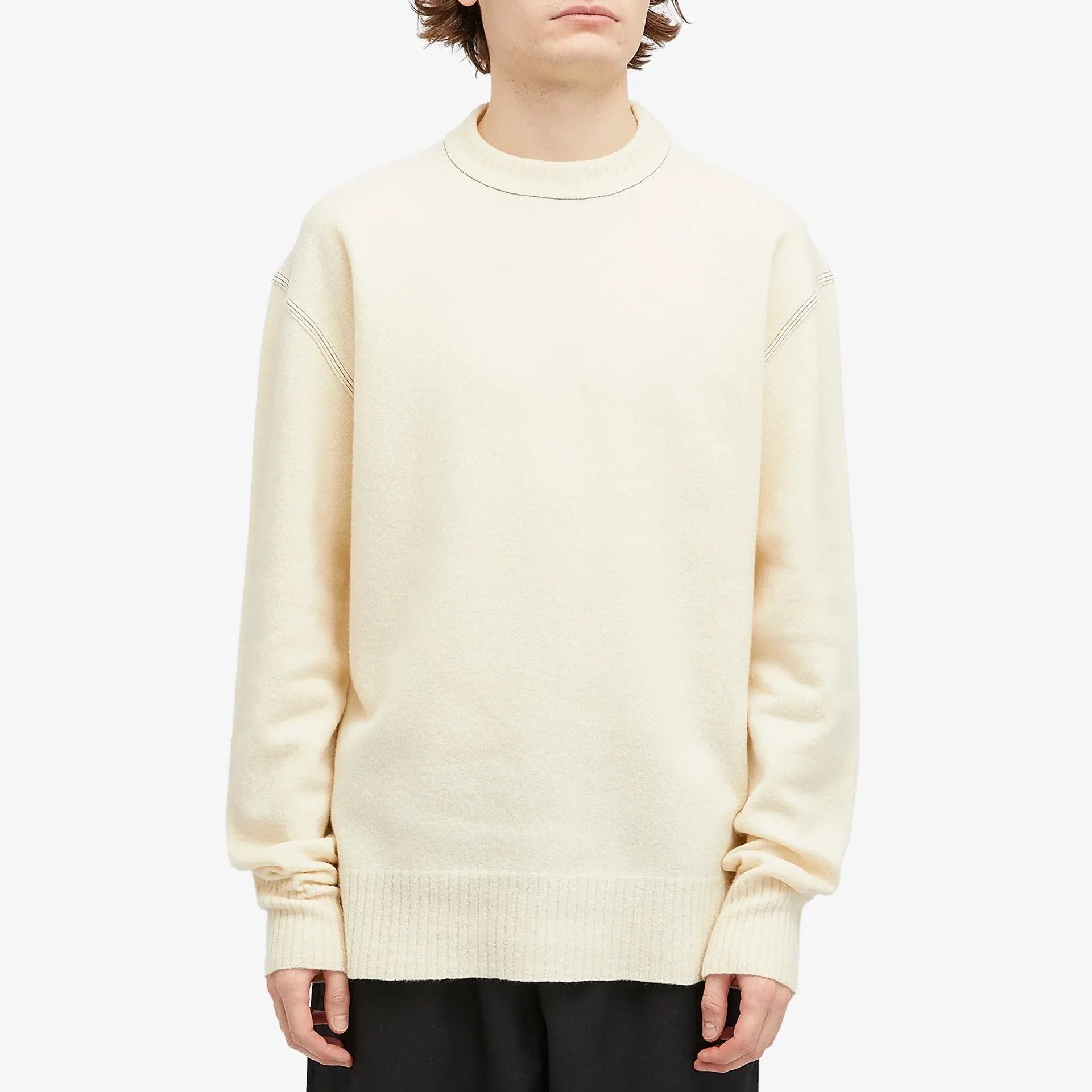 Jil Sander o1loc1c0426 Wool Sweater in Light Beige Size US M / EU 48-50 / 2 - 4 Thumbnail