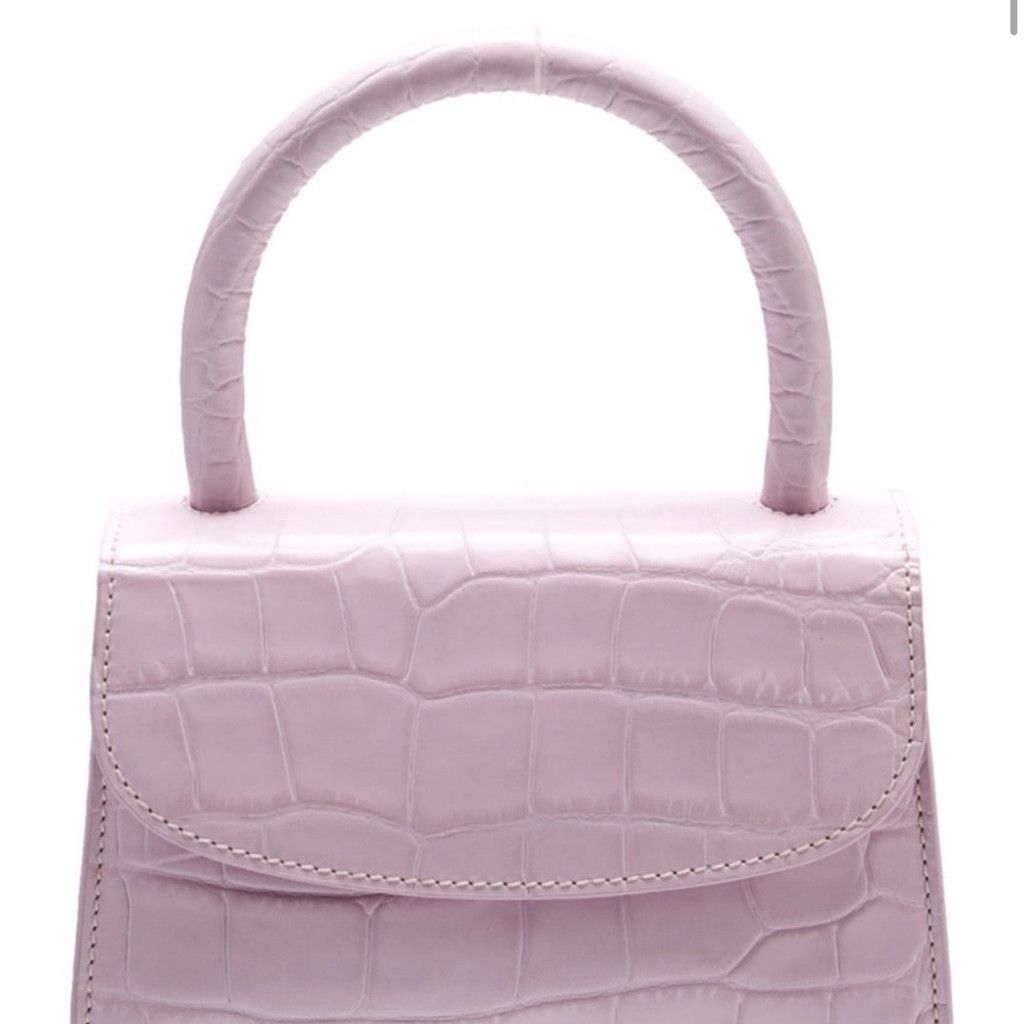By Far Elegant Pink Croc-Embossed Handbag Size ONE SIZE - 5 Thumbnail