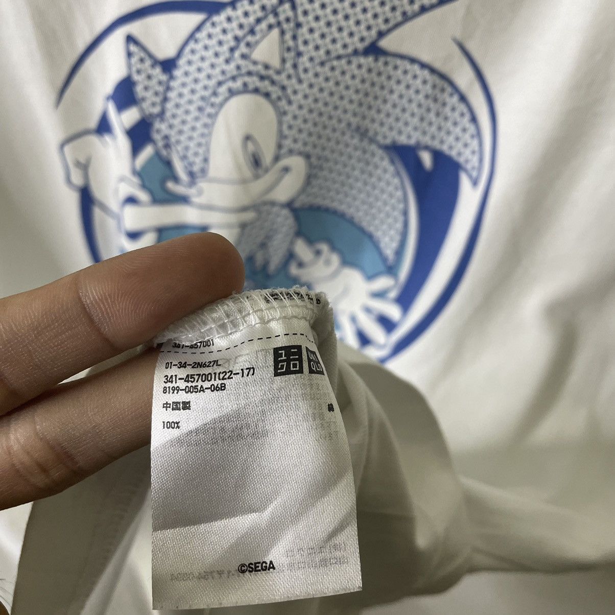 Japanese Brand × Vintage Uniqlo x Sega x Sonic The Hedgehog Video Games Promo T Shirt Size US L / EU 52-54 / 3 - 4 Thumbnail