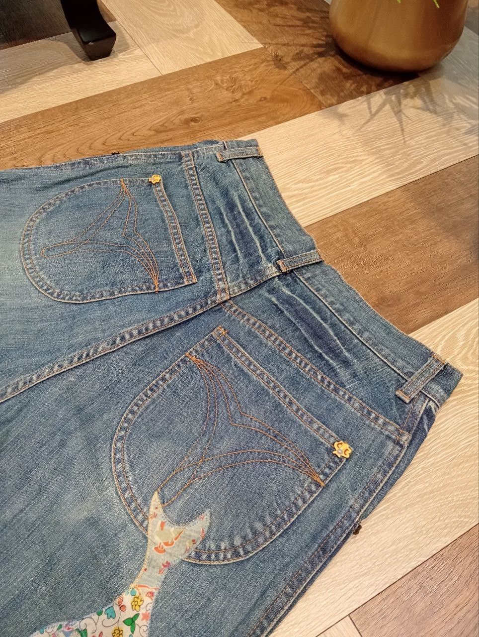 Tsumori Chisato VINTAGE TSUMORI CHISATO ISSEY MIYAKE DENIM MINI SKIRT Size 29" - 12 Thumbnail