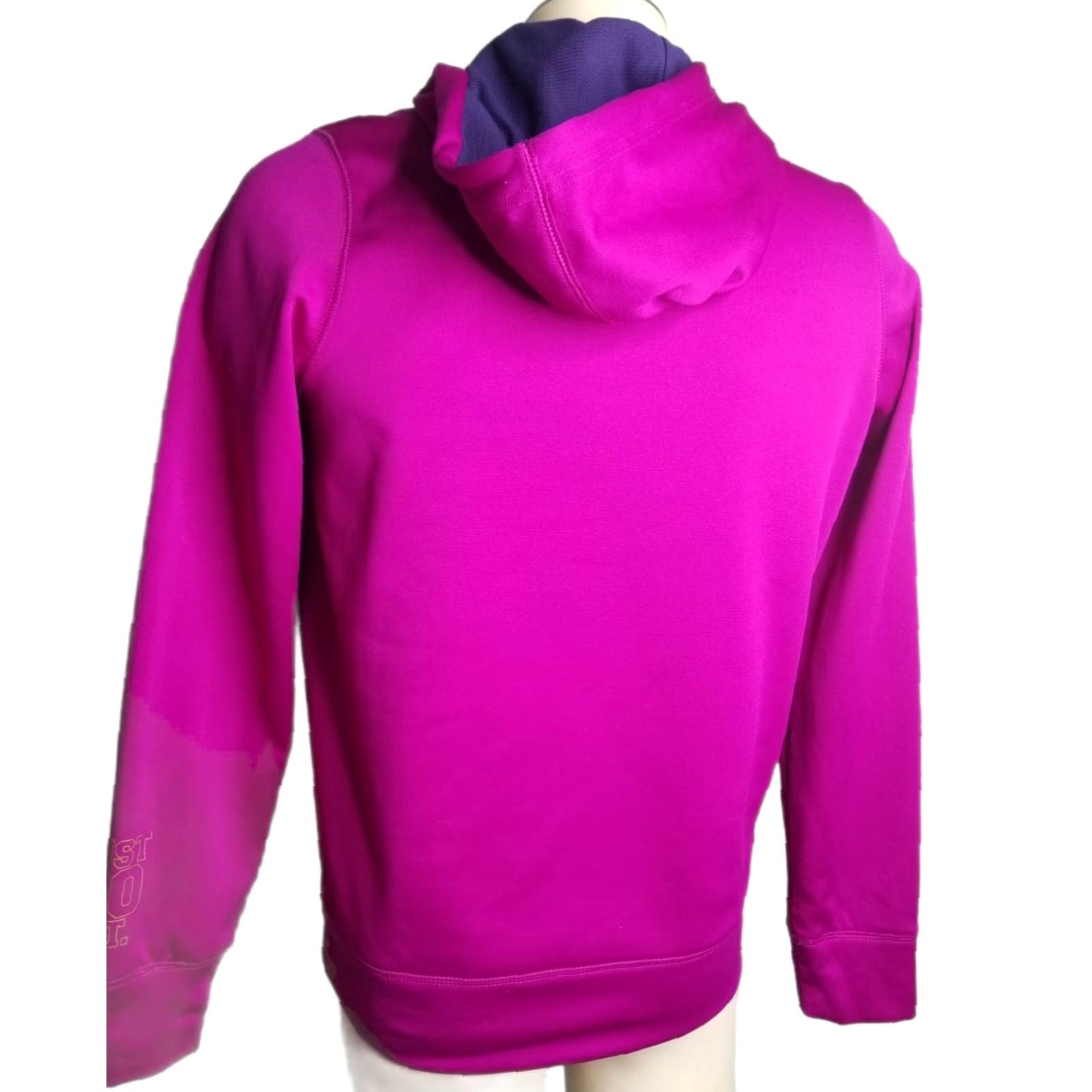 Nike NIKE Womens M Purple THERMA-FIT Hooded HOODIE Sweatshirt Fleece Lined Gold Logo Nike Therma Sweatshirt Hoodie Women's M Purple Fleece Lined Logo Size M / US 6-8 / IT 42-44 - 2 Thumbnail