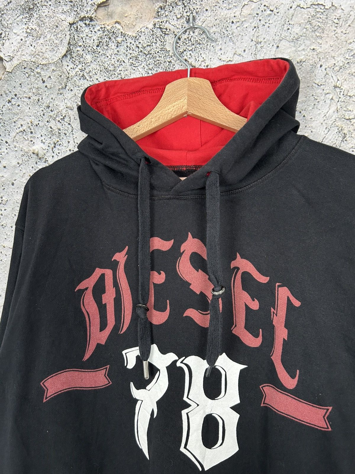 Diesel Vintage Diesel 78 Y2K Grunge Punk Hoodie 00s Skate Baggy Size US L / EU 52-54 / 3 - 3 Thumbnail