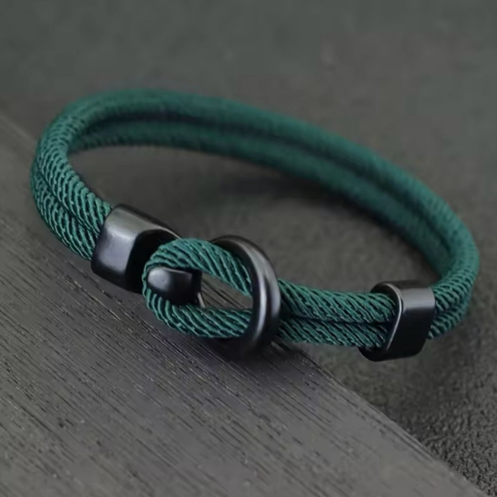 Other New Minimalist Men Rope Bracelet Double Layer Bracelet 7.7” Size ONE SIZE - 3 Thumbnail