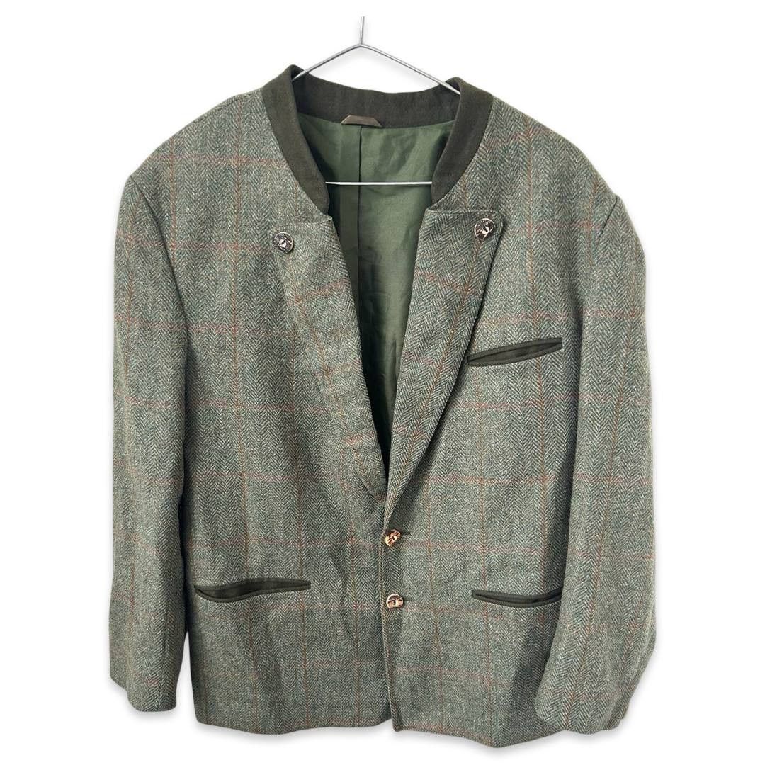 Vintage Tweed blazer Trachten Herringbone #1148 Size US XL / EU 56 / 4 - 1 Thumbnail