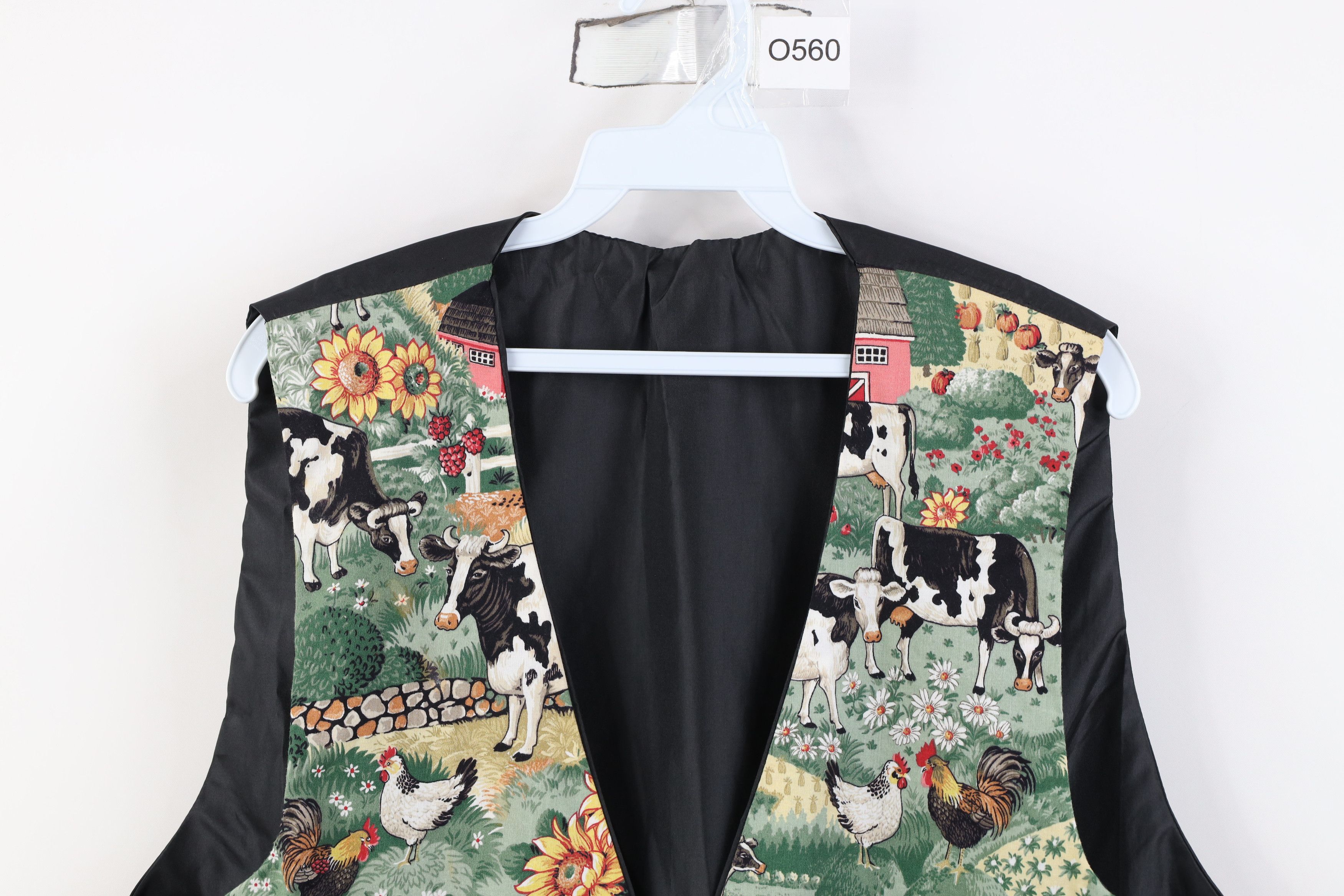 Vintage Vintage 90s Country Farmhouse Animals Open Front Vest Jacket Size L / US 10 / IT 46 - 2 Thumbnail