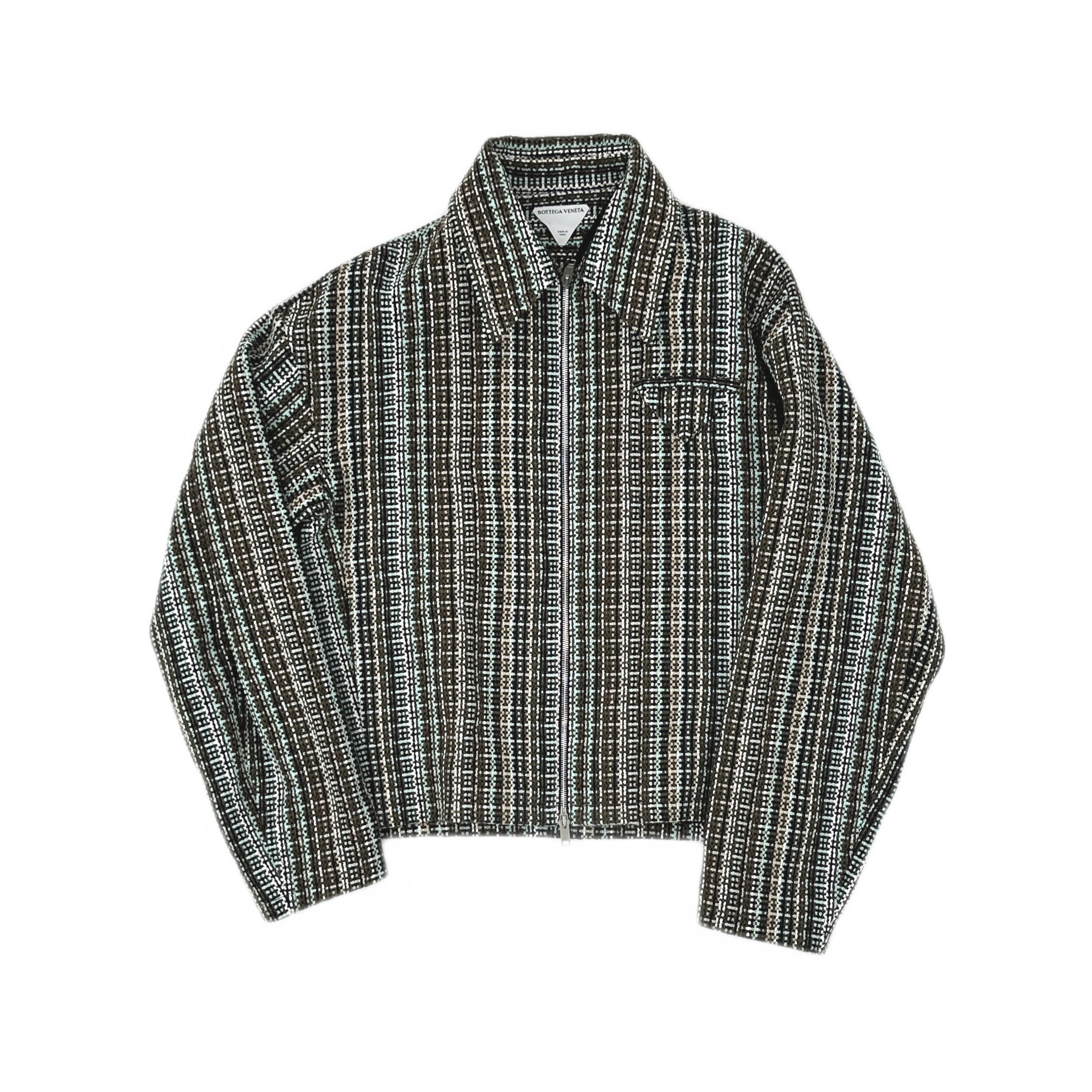 Bottega Veneta Bottega Veneta Check Pattern Zipper Jacket Size M Size US M / EU 48-50 / 2 - 1 Thumbnail