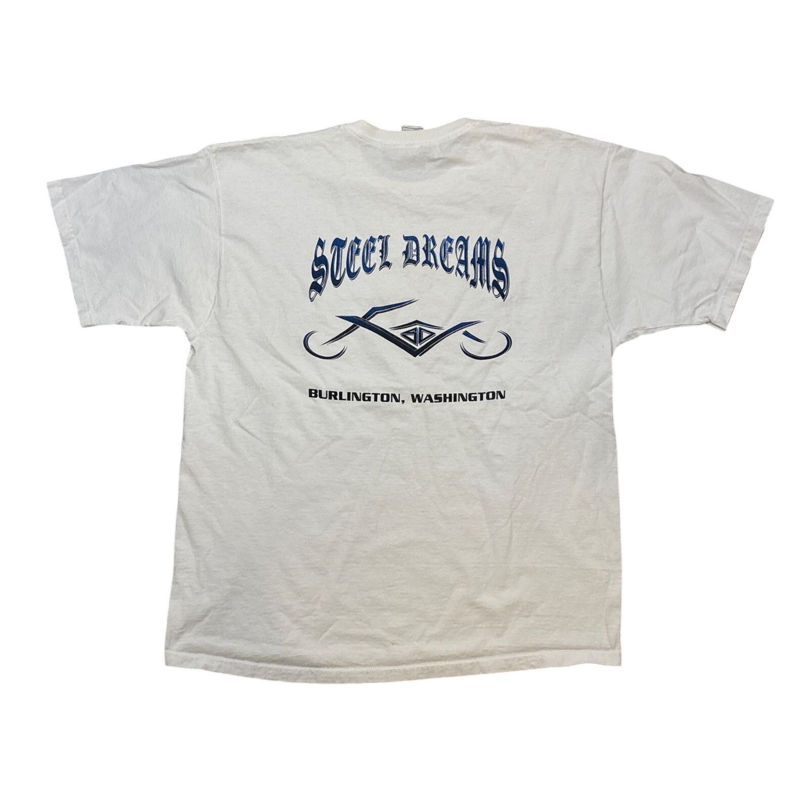 Fruit Of The Loom Vintage Motorcycle shop Steel Dreams Burlington, WA XL shirt Size US XL / EU 56 / 4 - 3 Thumbnail